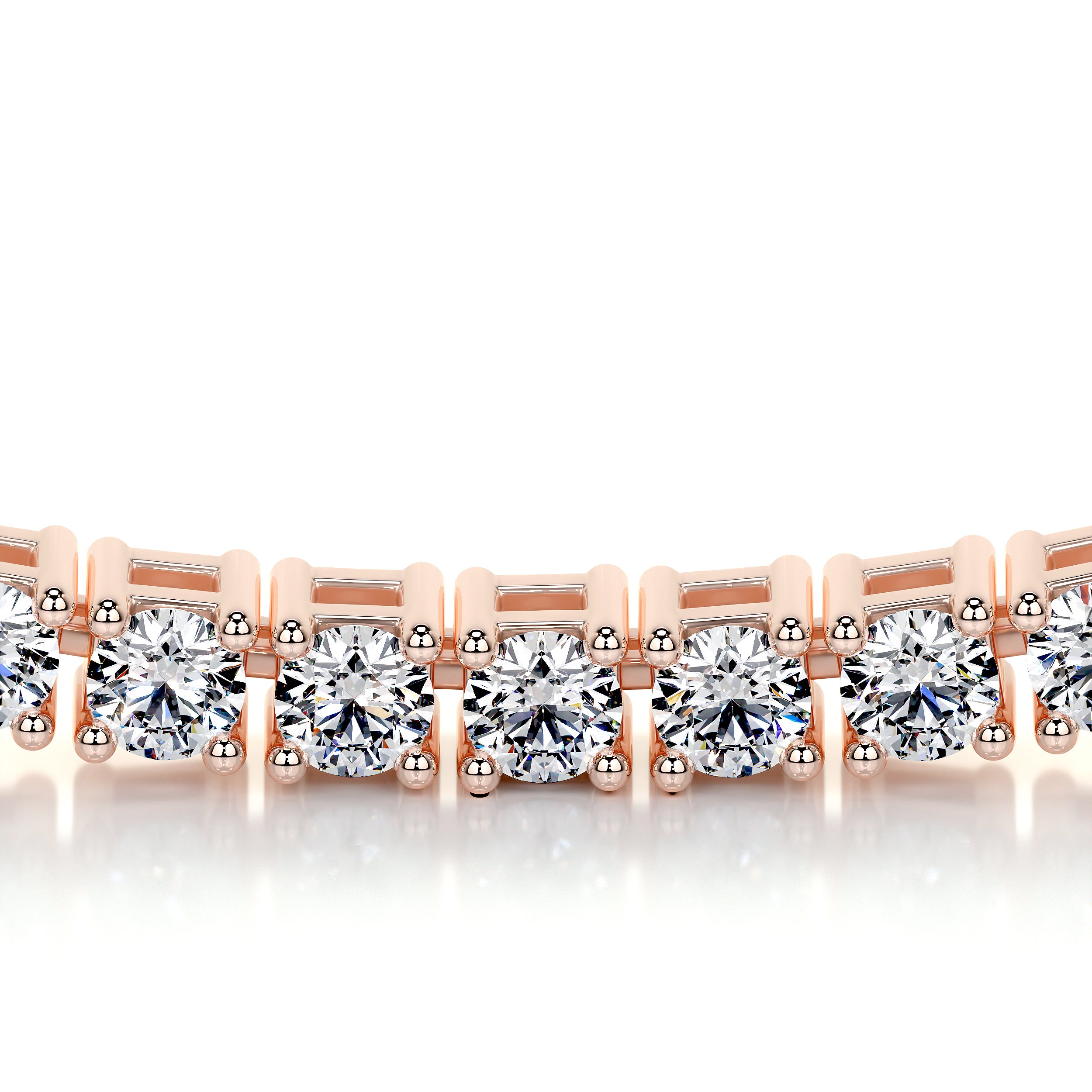 Callie Diamond Tennis Necklace Collier (6.00 Carat) -14K Rose Gold