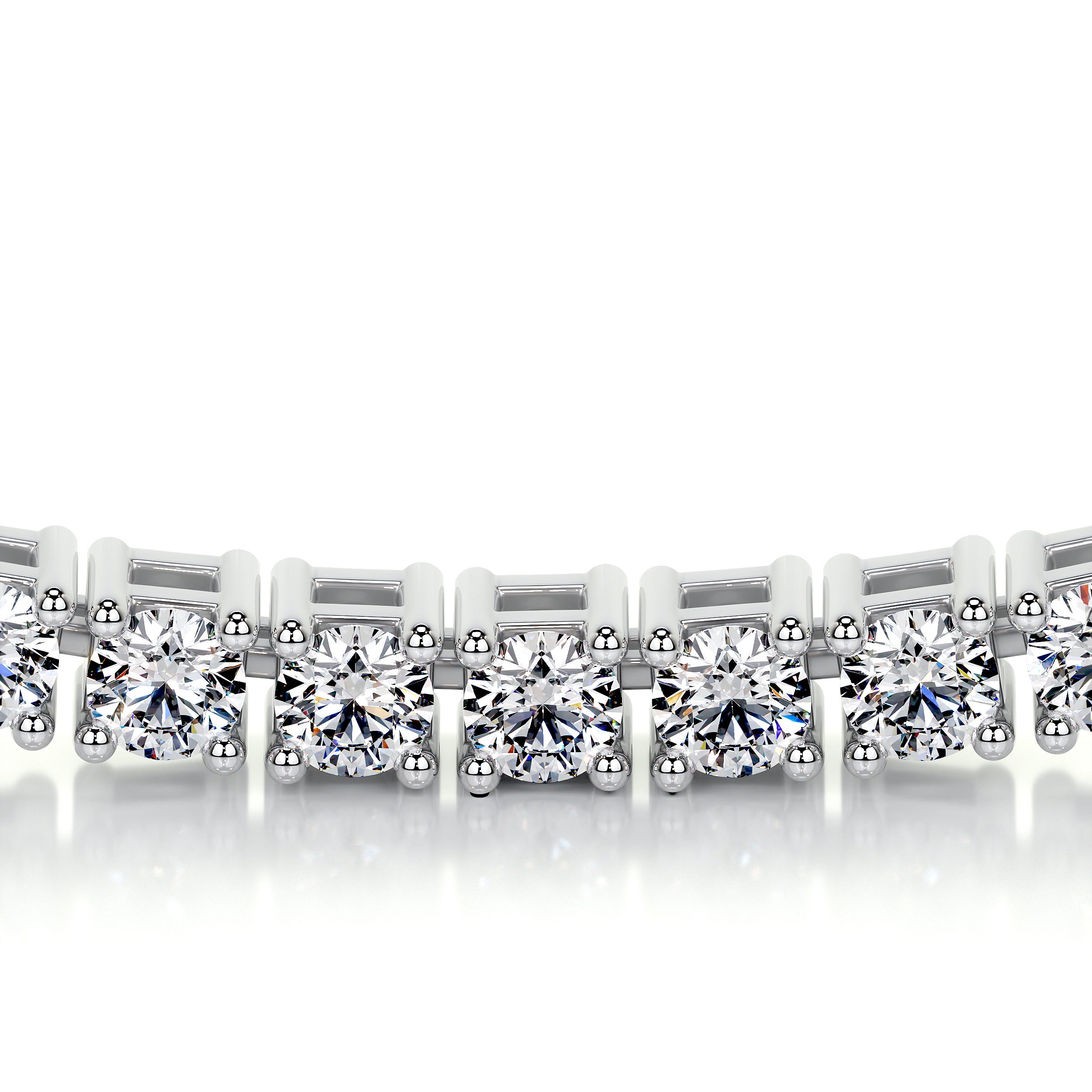 Callie Diamond Tennis Necklace Collier (6.00 Carat) -14K White Gold