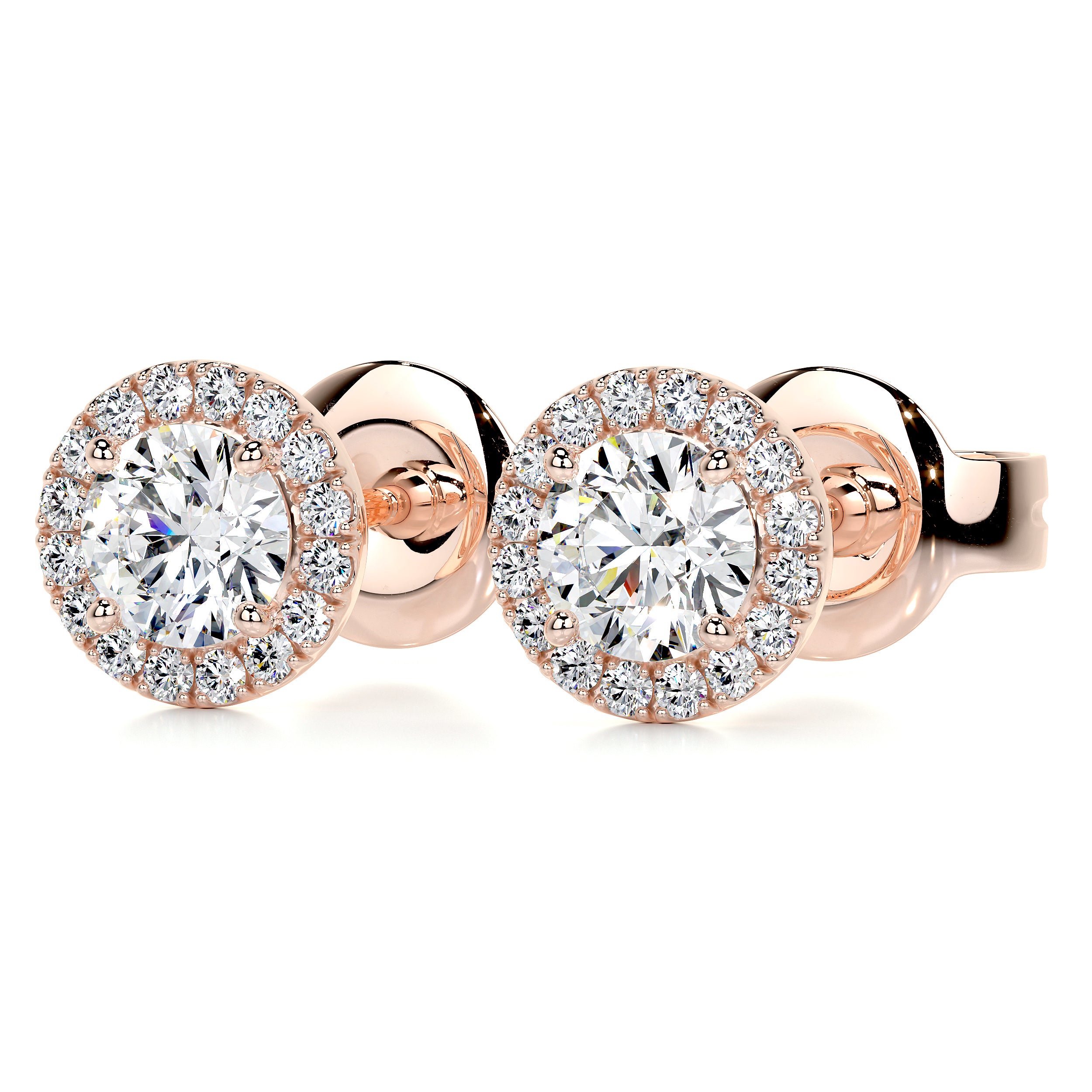 Courtney Lab Grown Diamond Earrings -14K Rose Gold