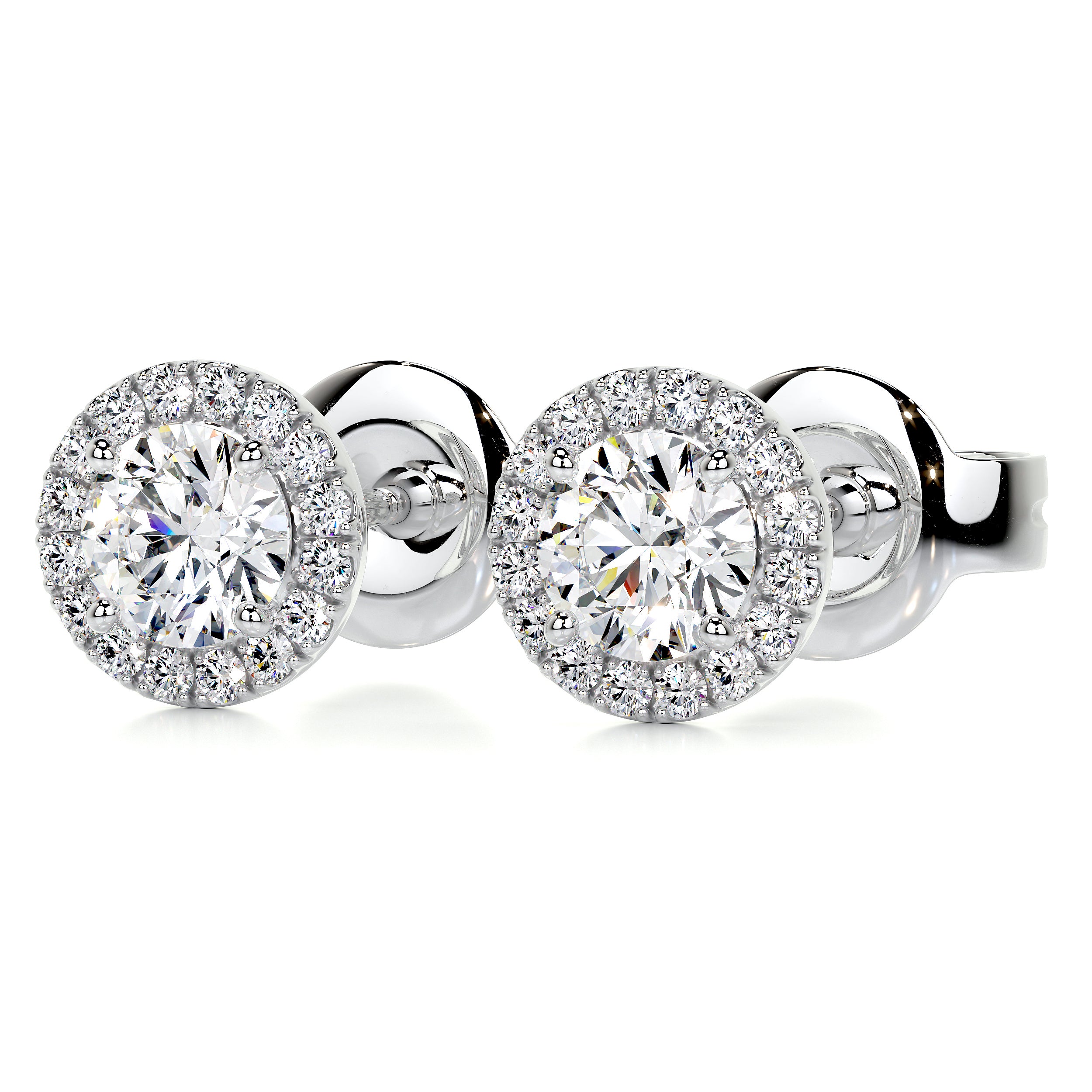 Courtney Lab Grown Diamond Earrings -14K White Gold