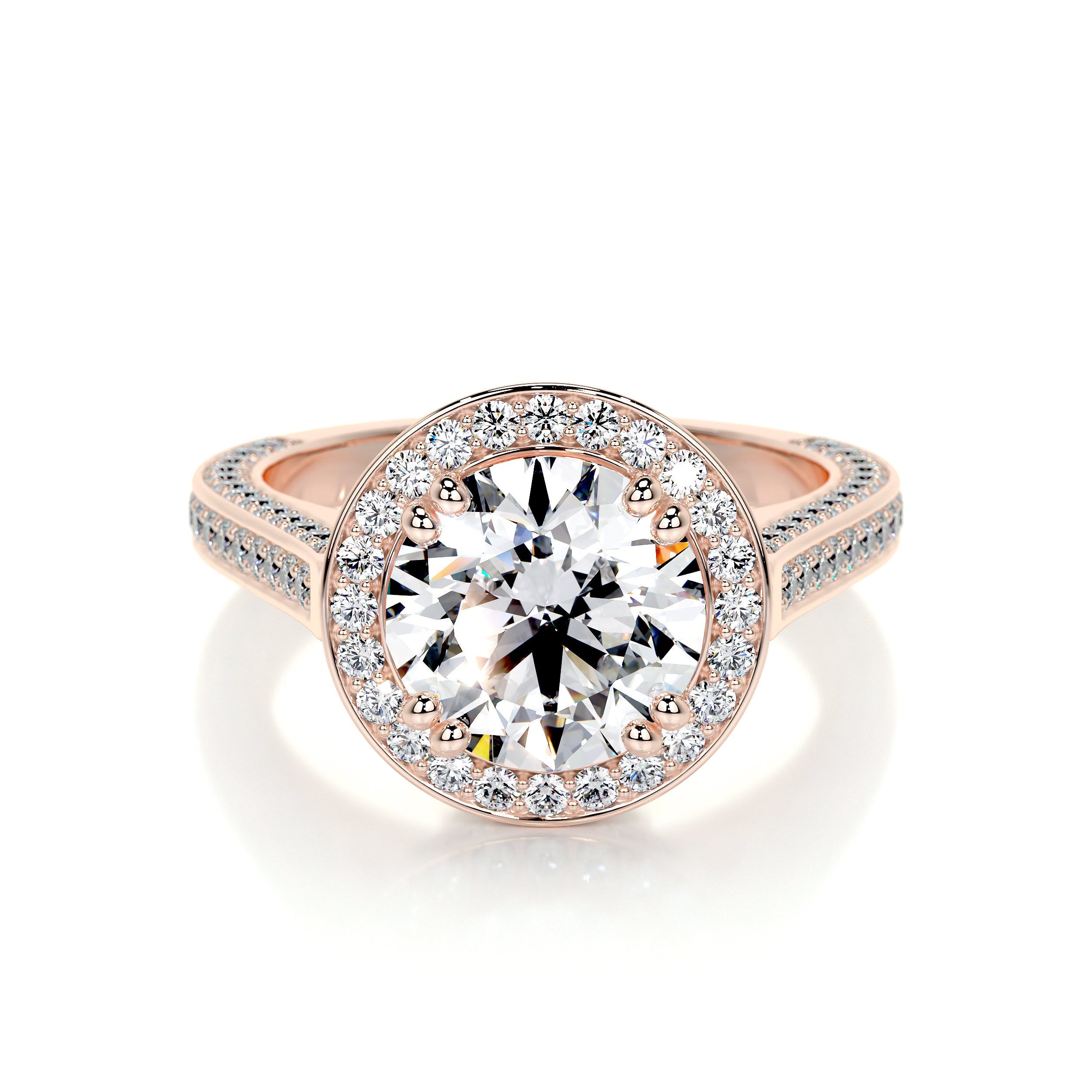 Lynn Lab Grown Diamond Ring (2.85 Carat) -14K Rose Gold