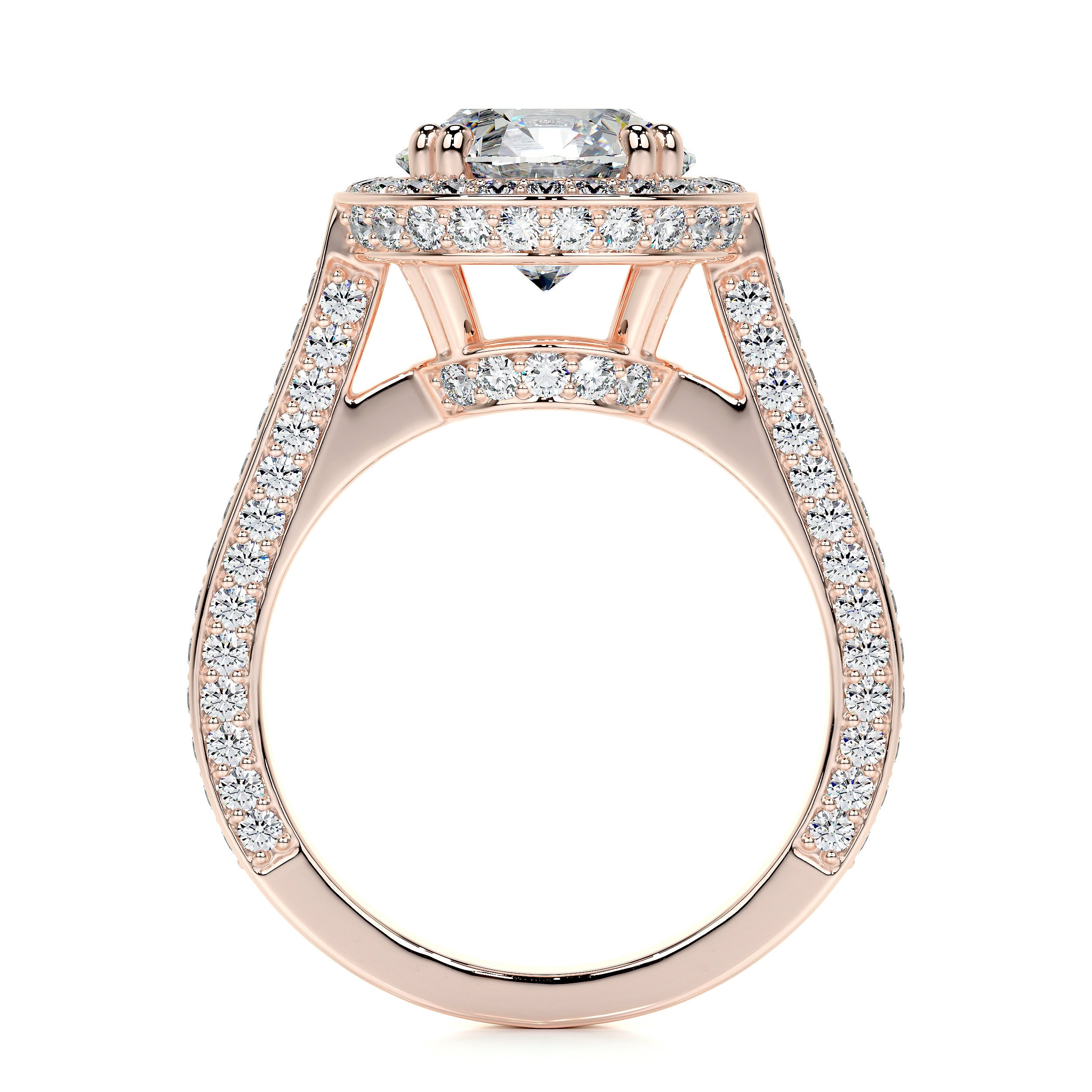 Lynn Lab Grown Diamond Ring (2.85 Carat) -14K Rose Gold