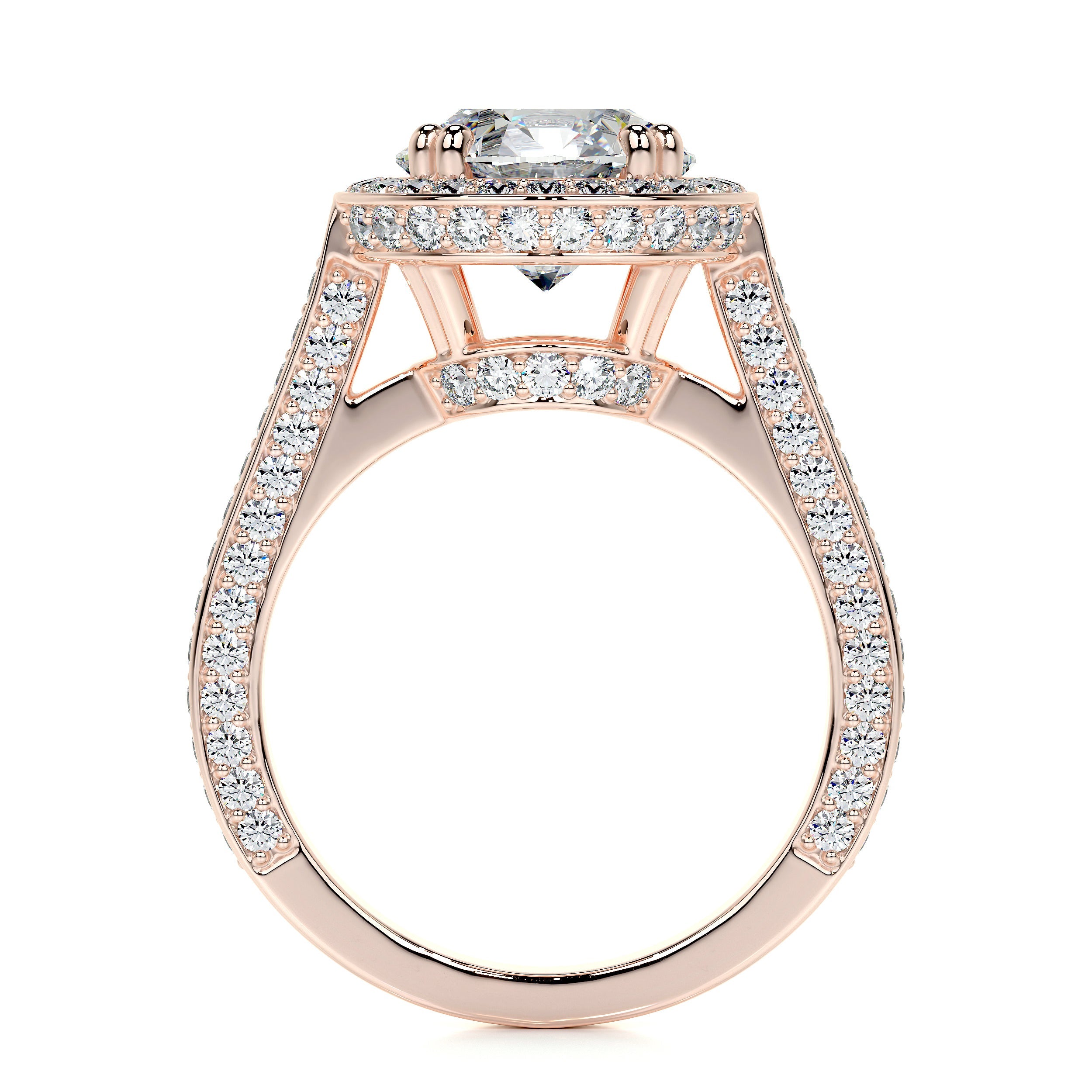 Lynn Lab Grown Diamond Ring   (2.85 Carat) -14K Rose Gold
