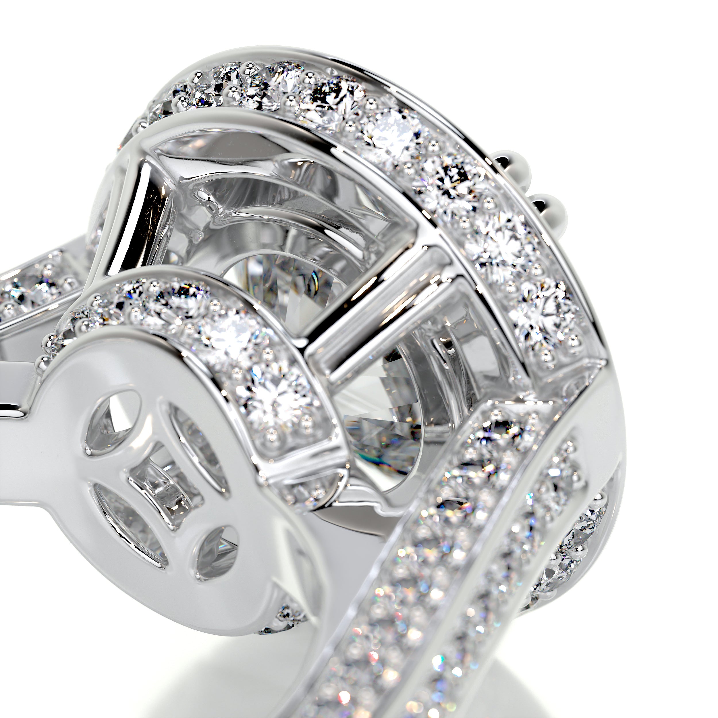Lynn Diamond Engagement Ring -14K White Gold