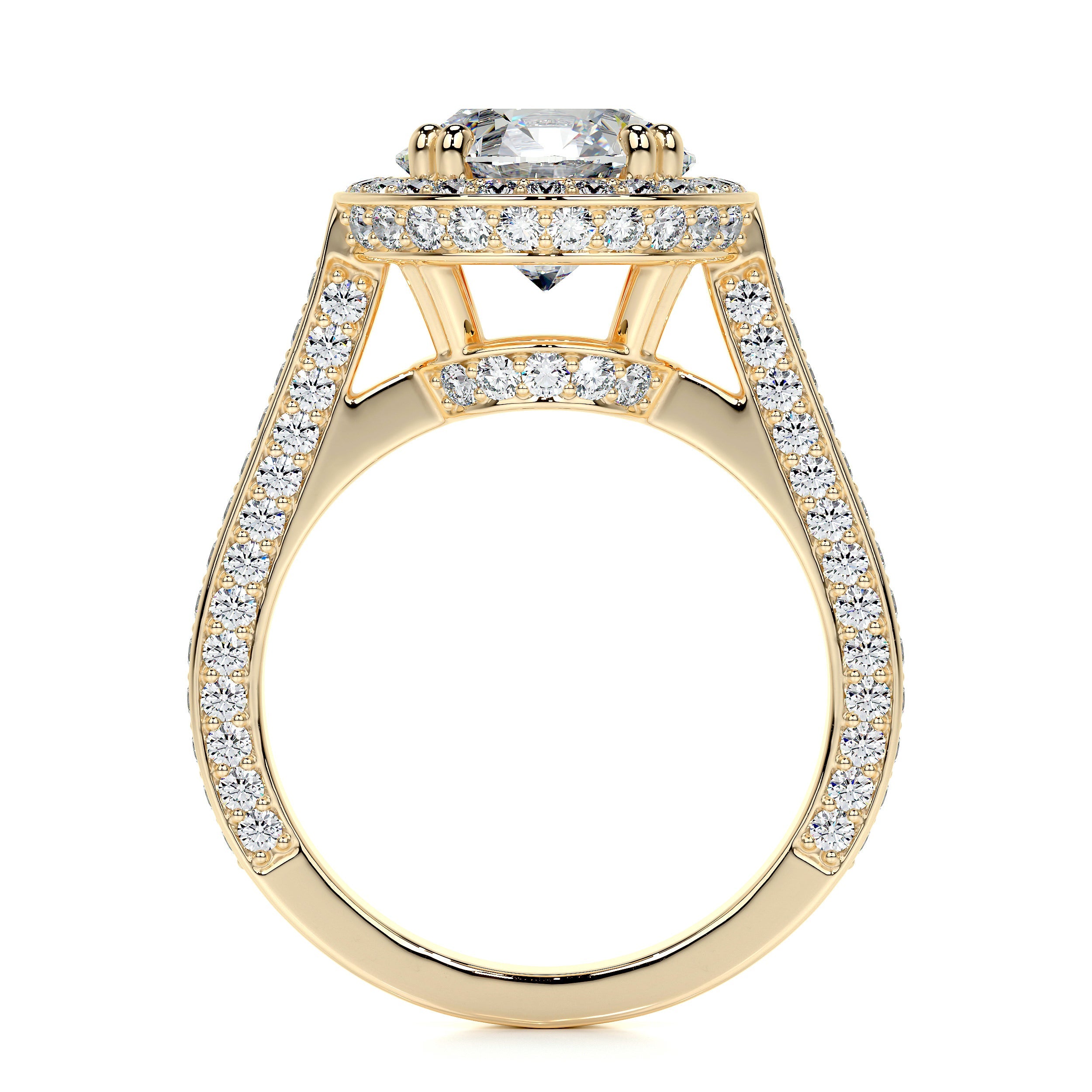 Lynn Lab Grown Diamond Ring (2.85 Carat) -18K Yellow Gold
