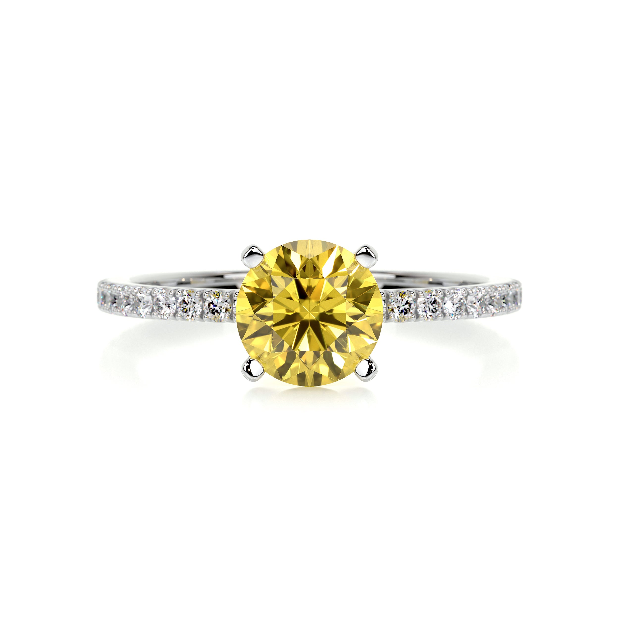 Stephanie Diamond Engagement Ring -18K White Gold
