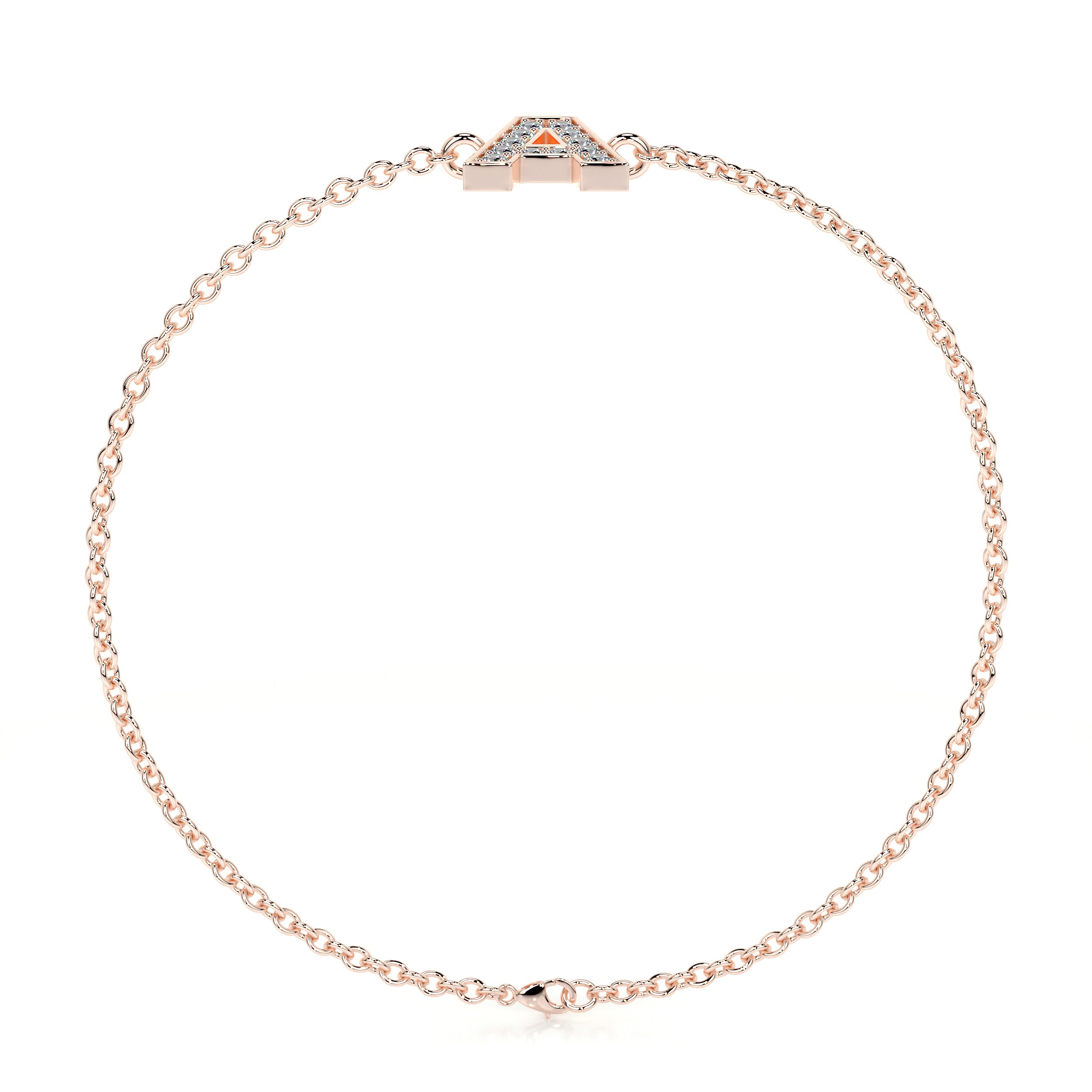 Bridget Letter Diamonds Bracelet (0.30 Carat) -14K Rose Gold