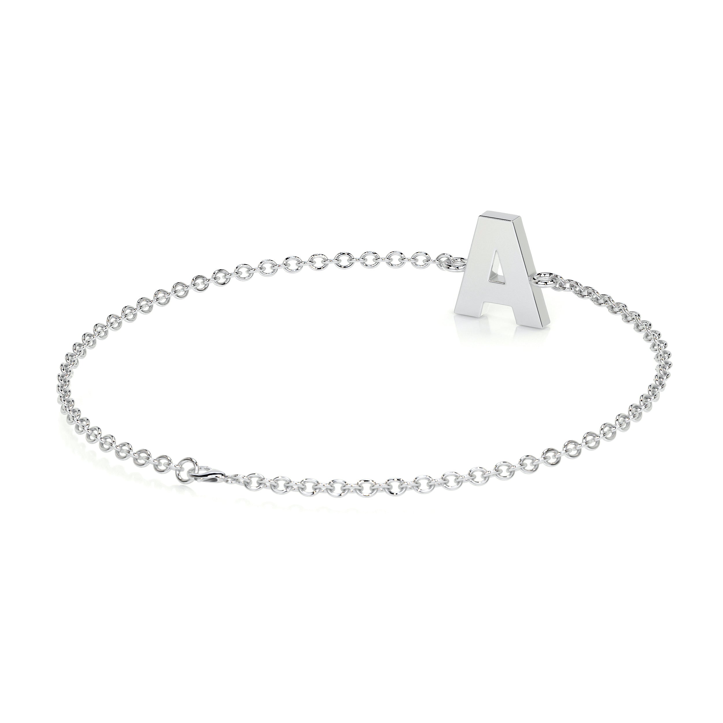 Bridget Letter Diamonds Bracelet (0.30 Carat) -14K White Gold