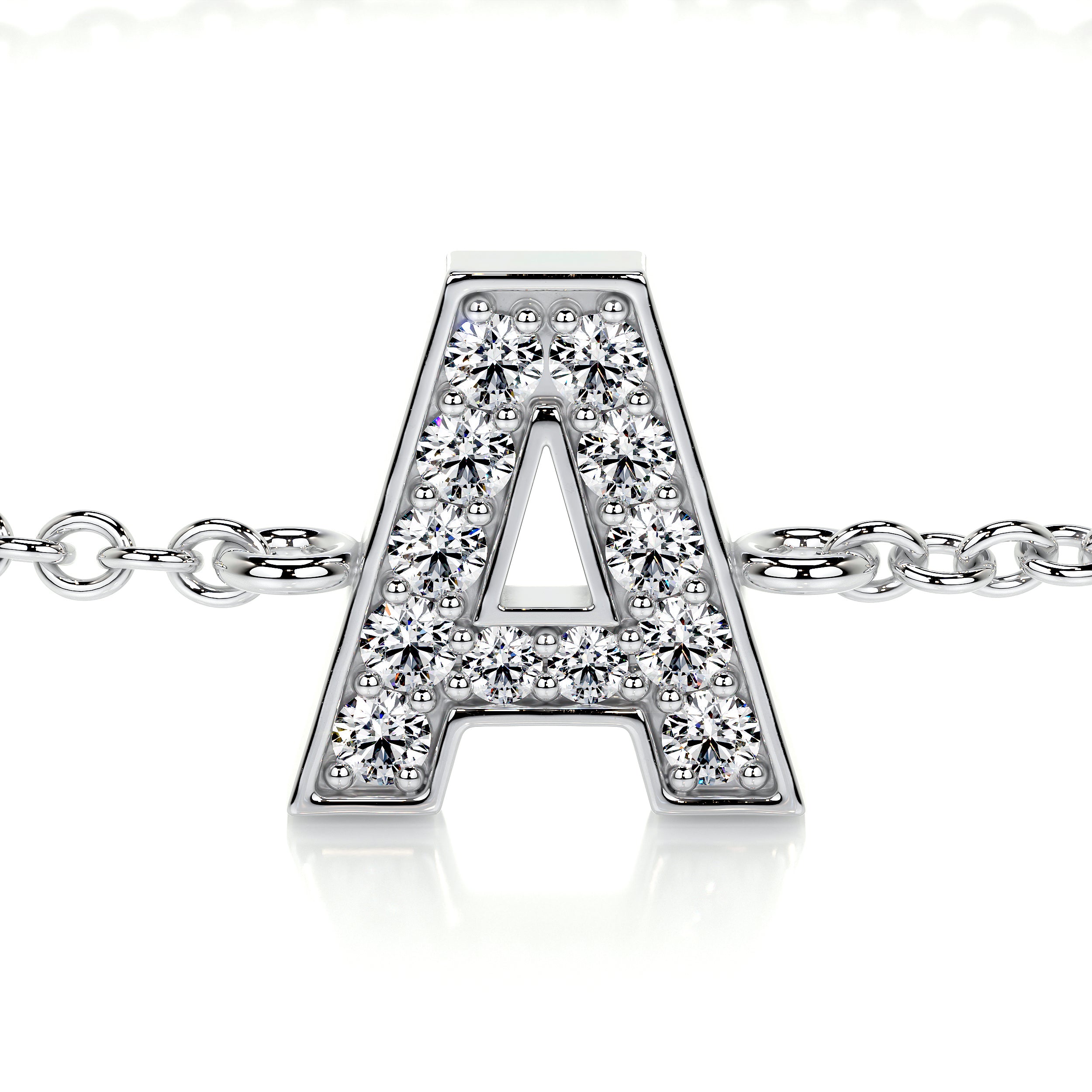 Bridget Letter Lab Grown Diamonds Bracelet (0.30 Carat) -14K White Gold