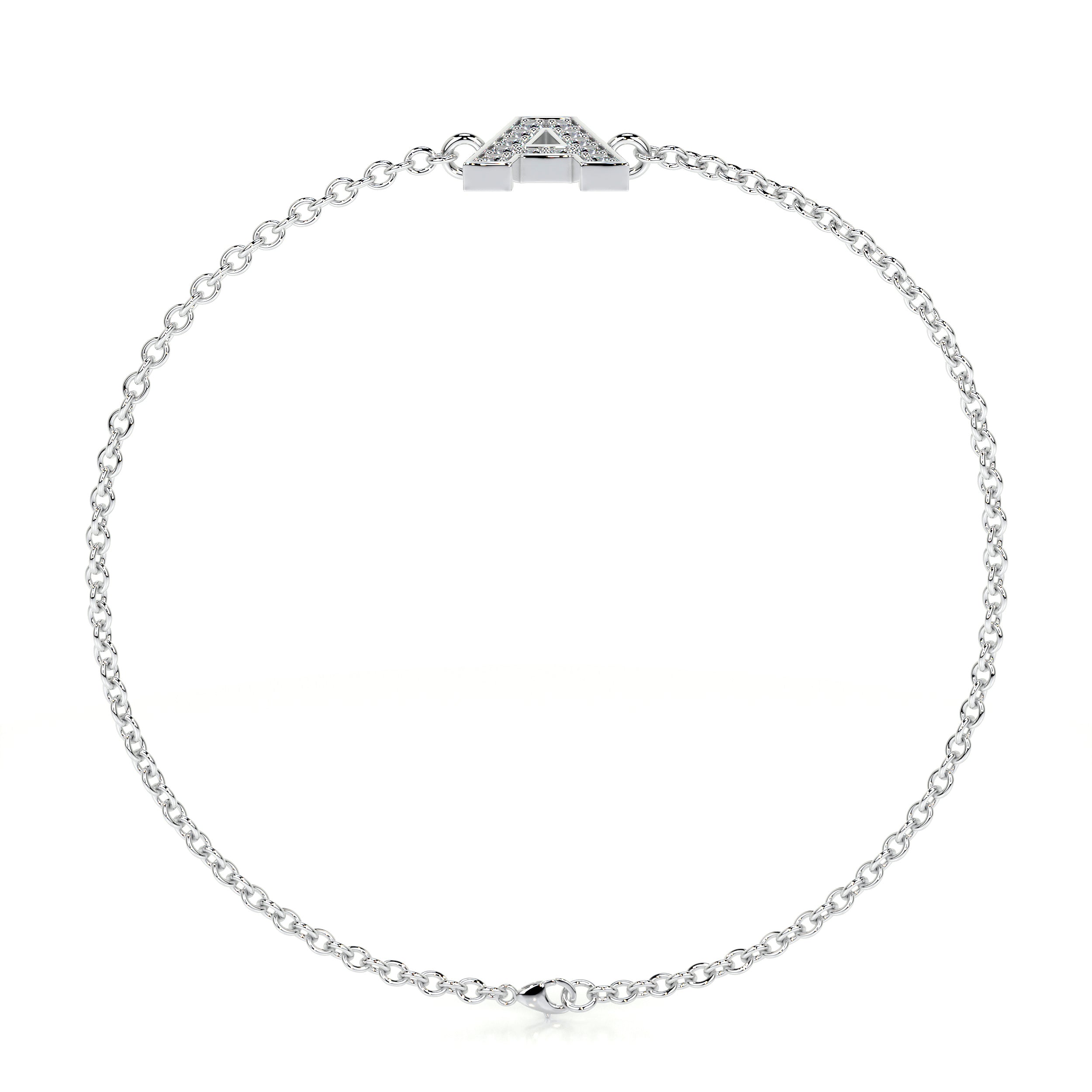 Bridget Letter Diamonds Bracelet (0.30 Carat) -14K White Gold