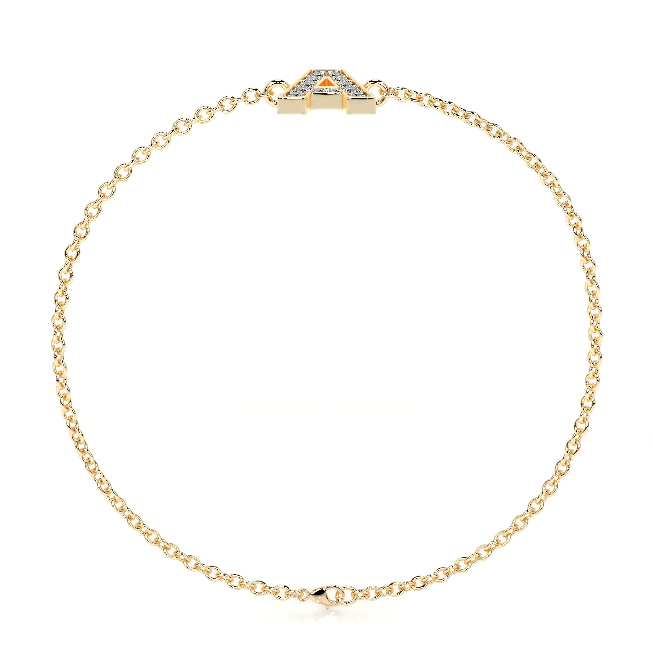 Bridget Letter Diamonds Bracelet (0.30 Carat) -18K Yellow Gold