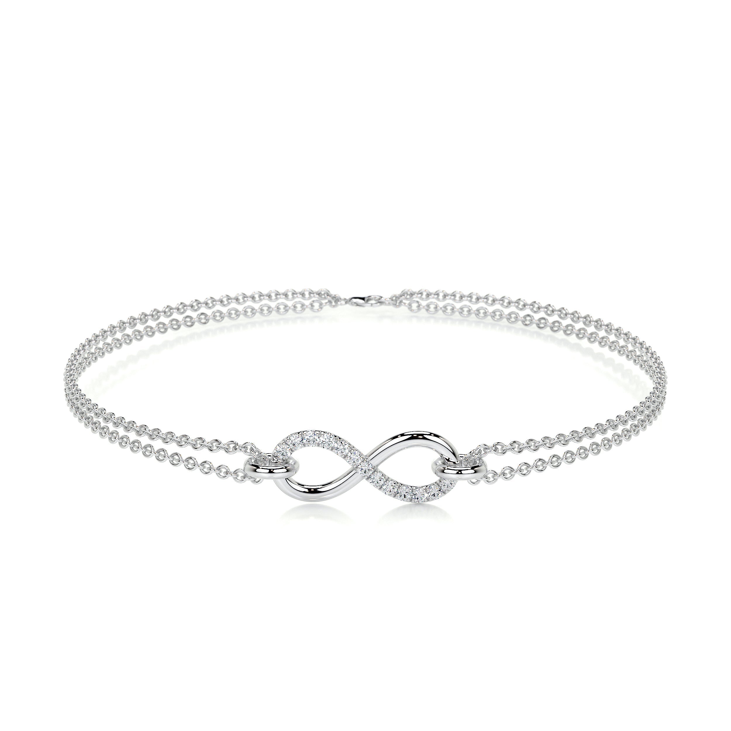 Candice Lab Grown Diamonds Bracelet (0.07 Carat) -14K White Gold