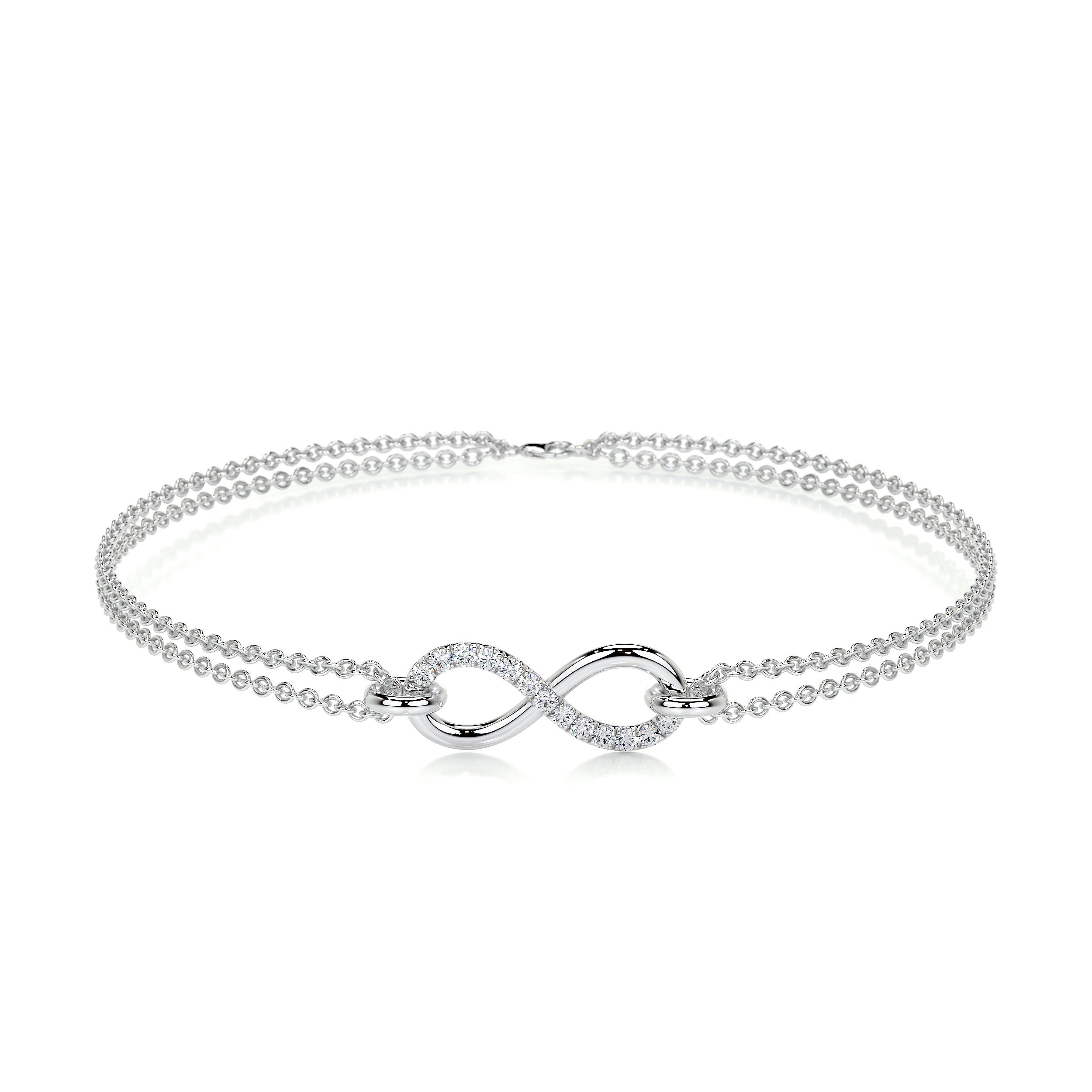 Candice Diamonds Bracelet (0.07 Carat) -14K White Gold