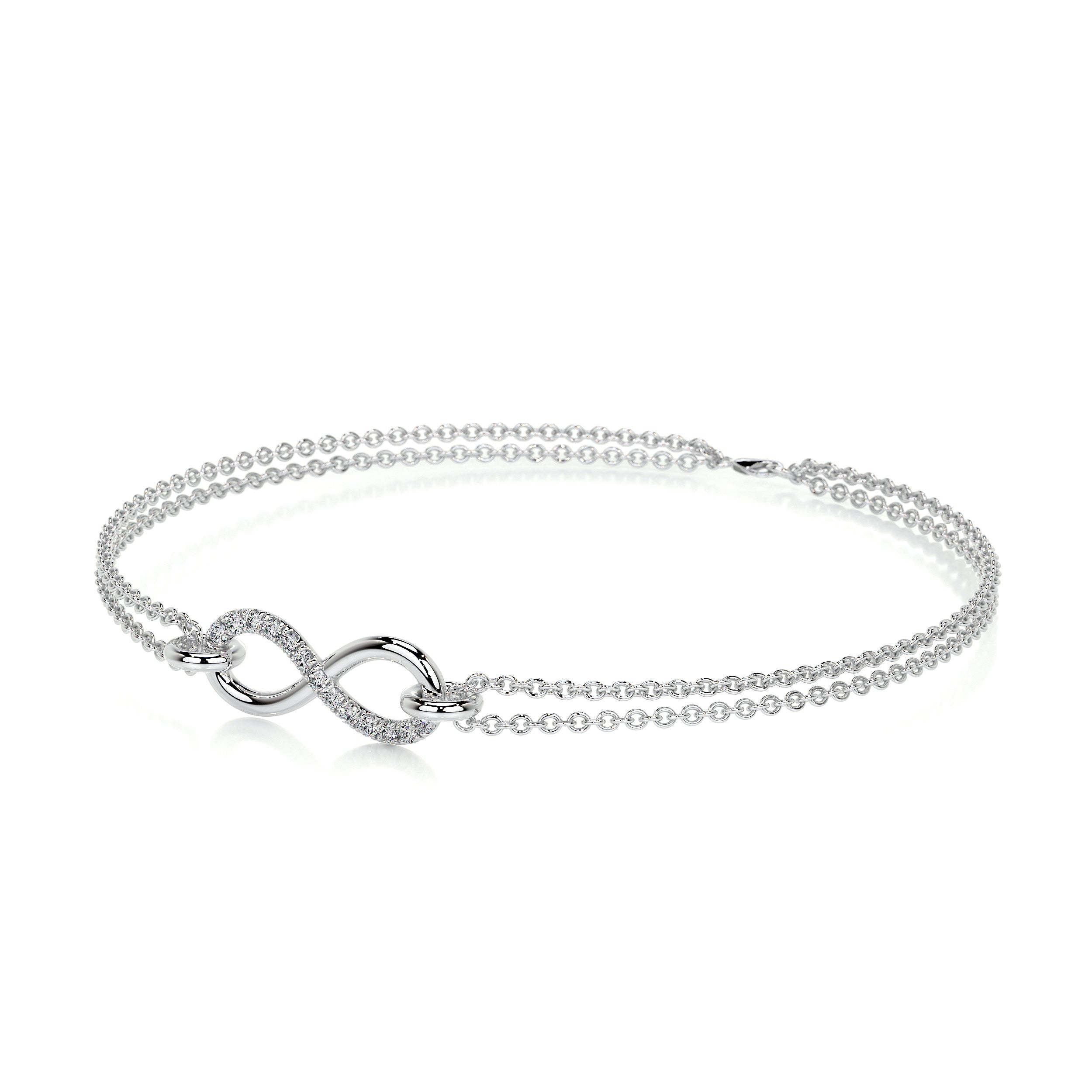 Candice Diamonds Bracelet (0.07 Carat) -14K White Gold