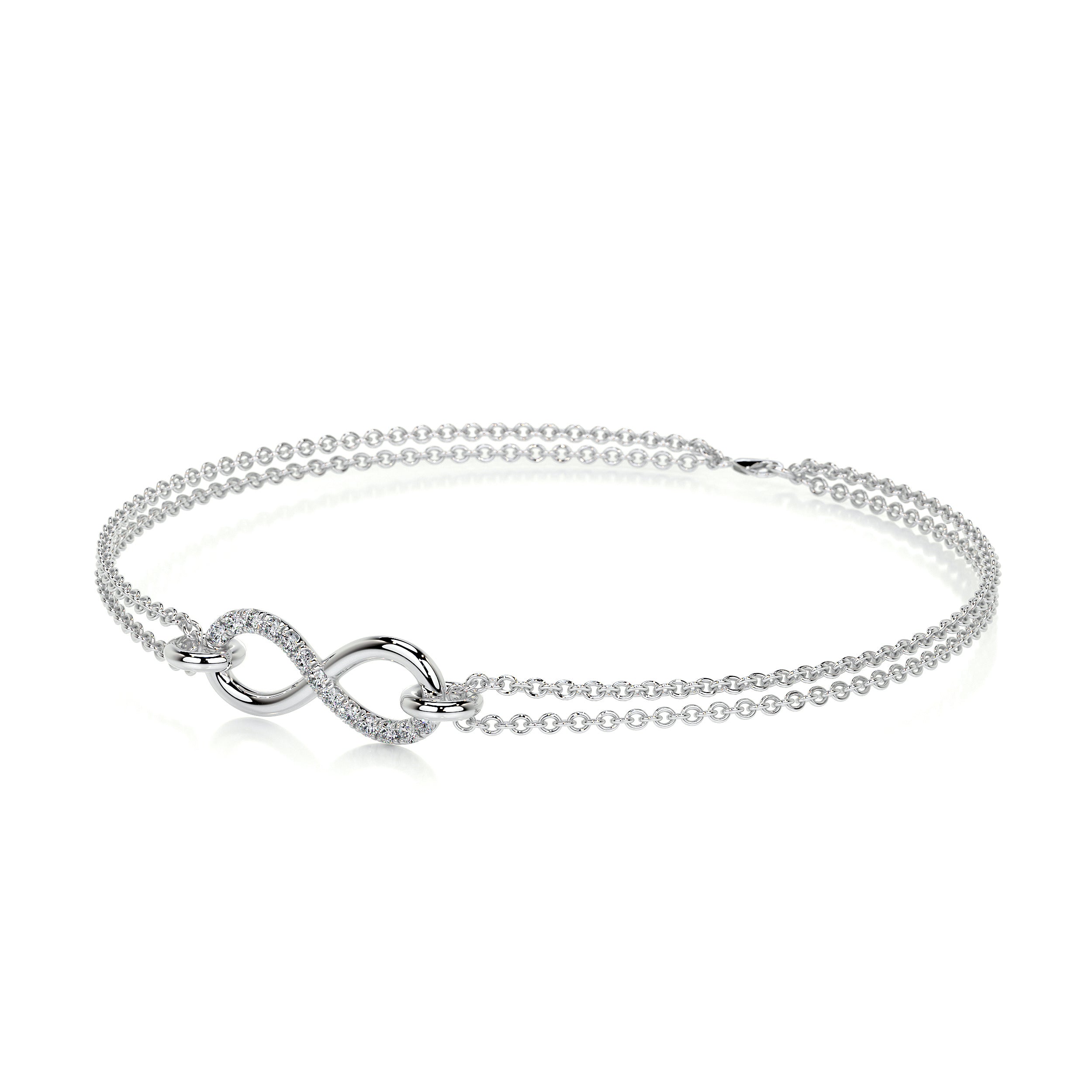 Candice Diamonds Bracelet   (0.07 Carat) -14K White Gold