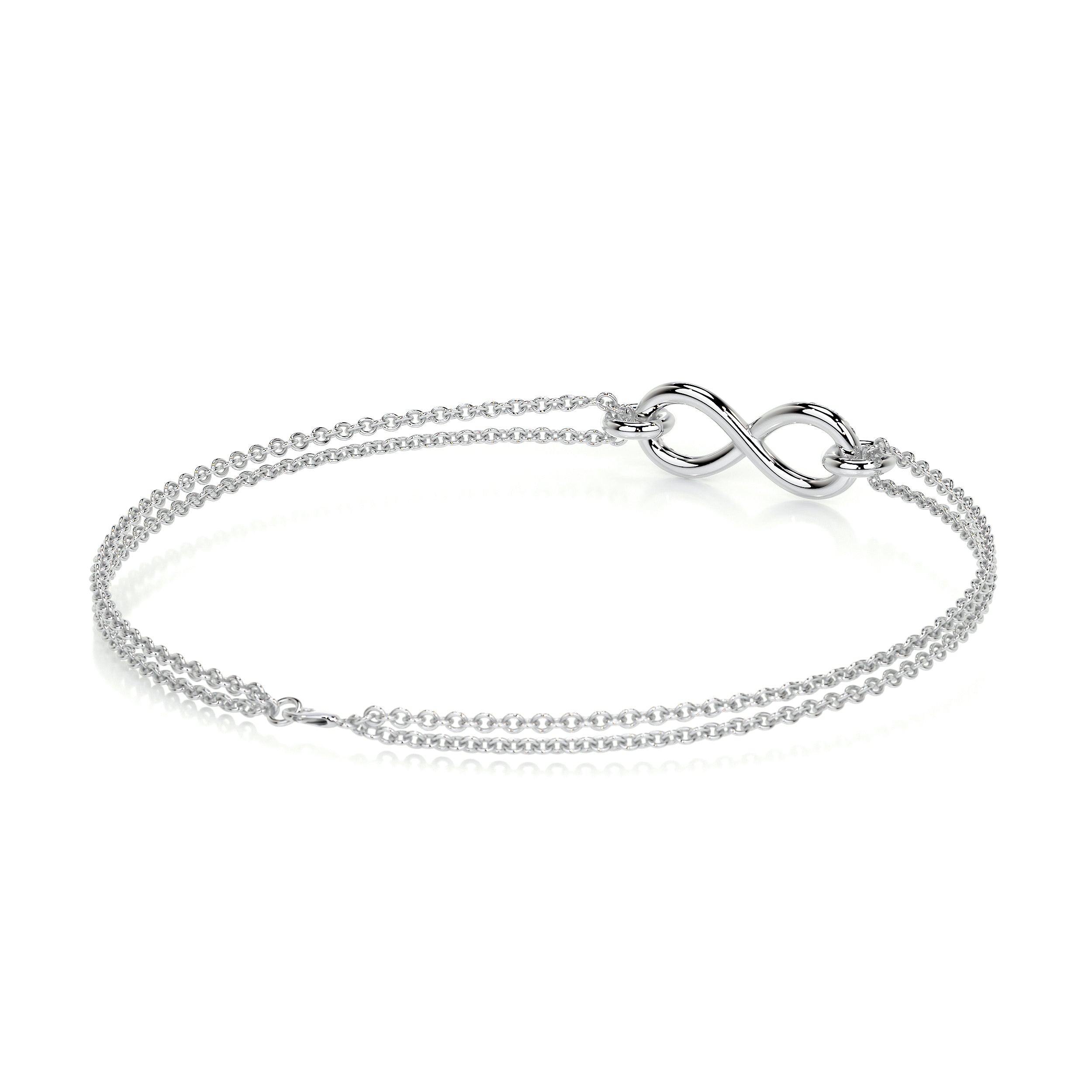 Candice Diamonds Bracelet   (0.07 Carat) -14K White Gold