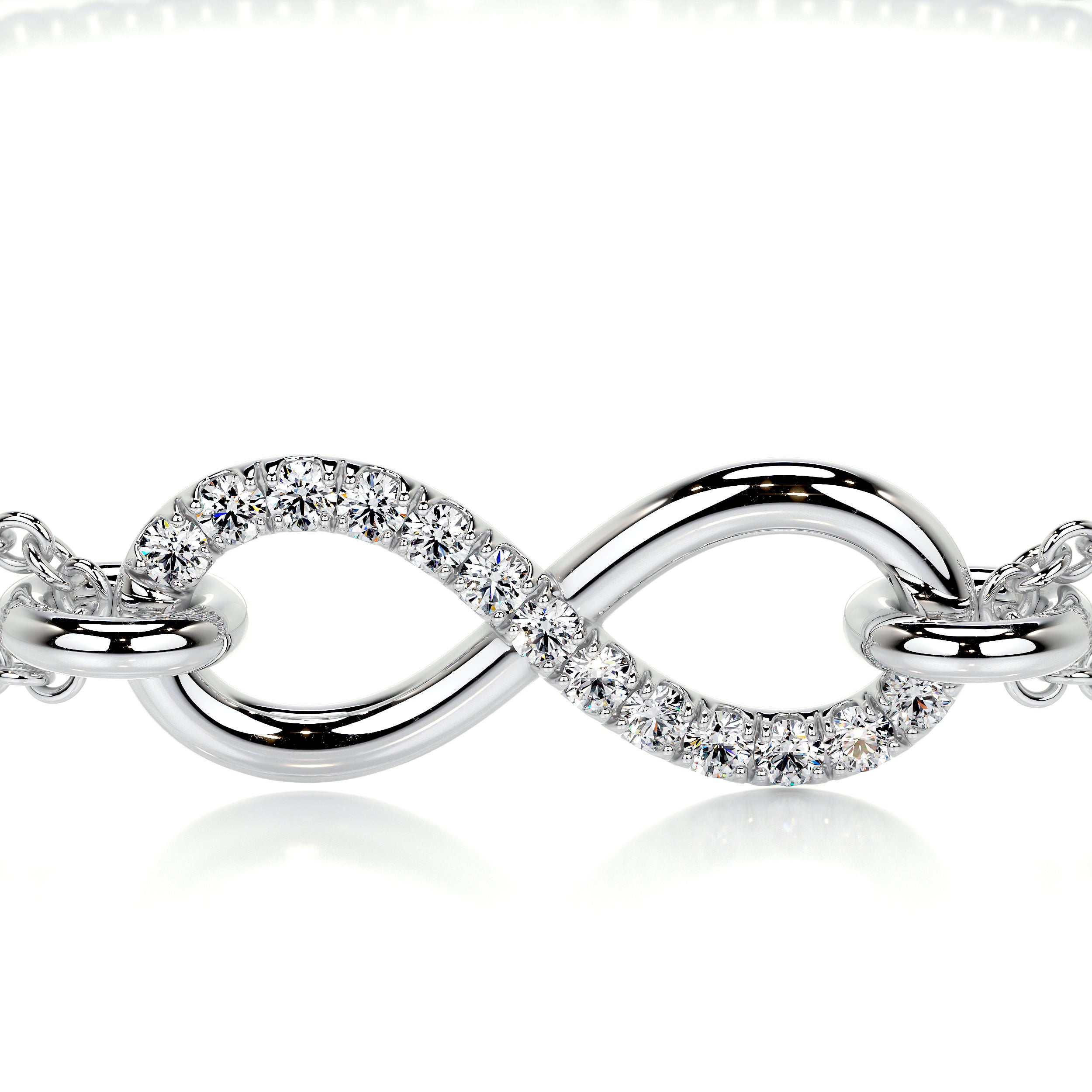 Candice Lab Grown Diamonds Bracelet (0.07 Carat) -14K White Gold