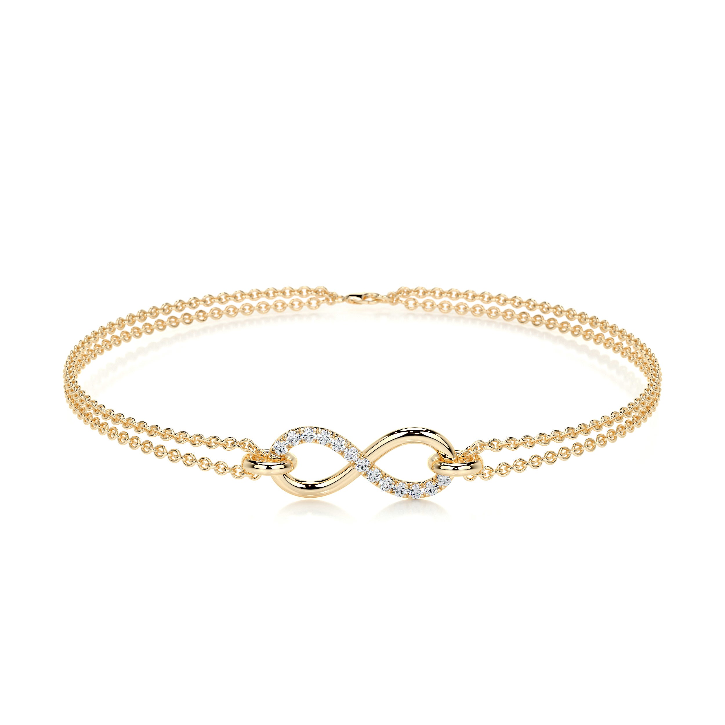 Candice Diamonds Bracelet   (0.07 Carat) -18K Yellow Gold