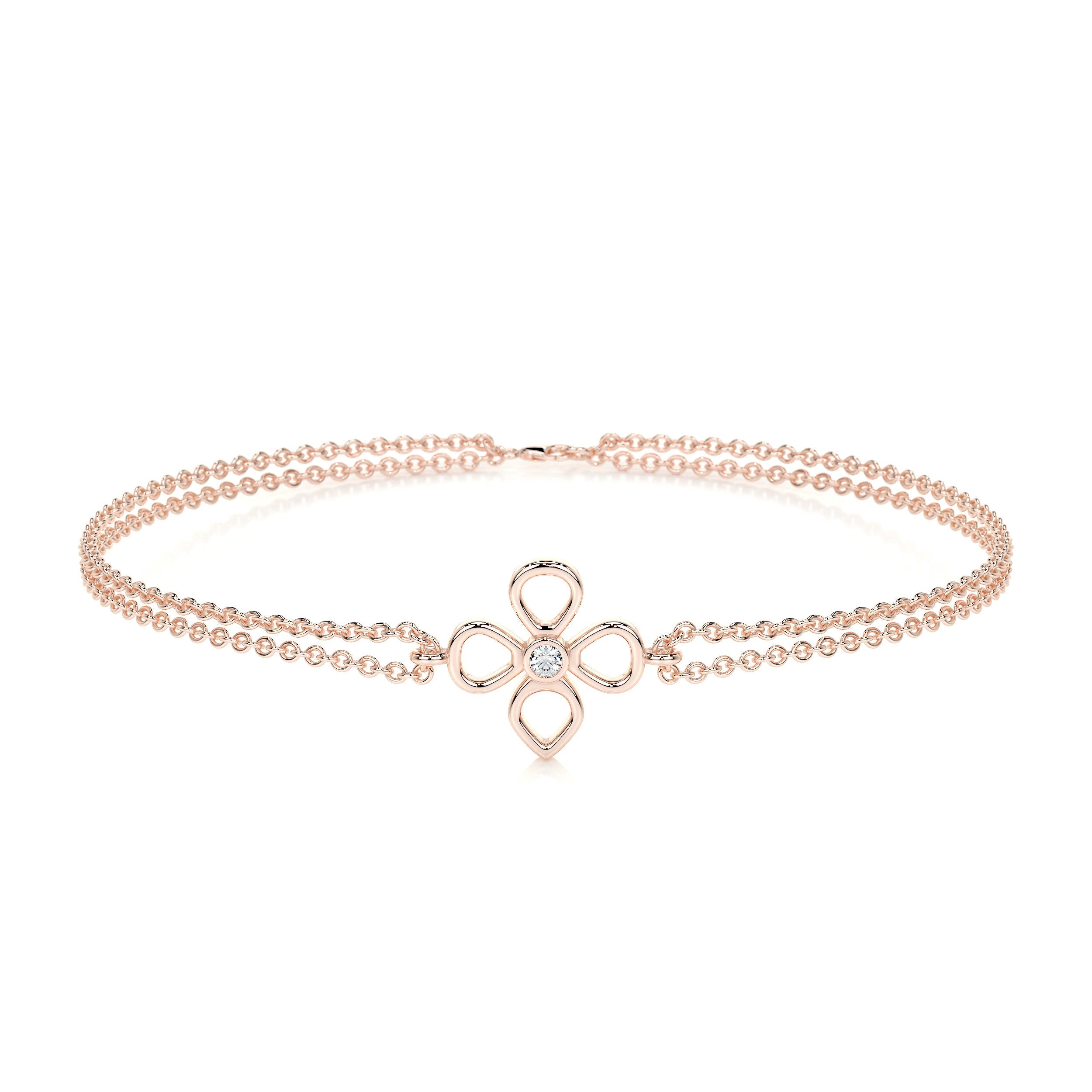 Dolores Lab Grown Diamonds Bracelet (0.02 Carat) -14K Rose Gold