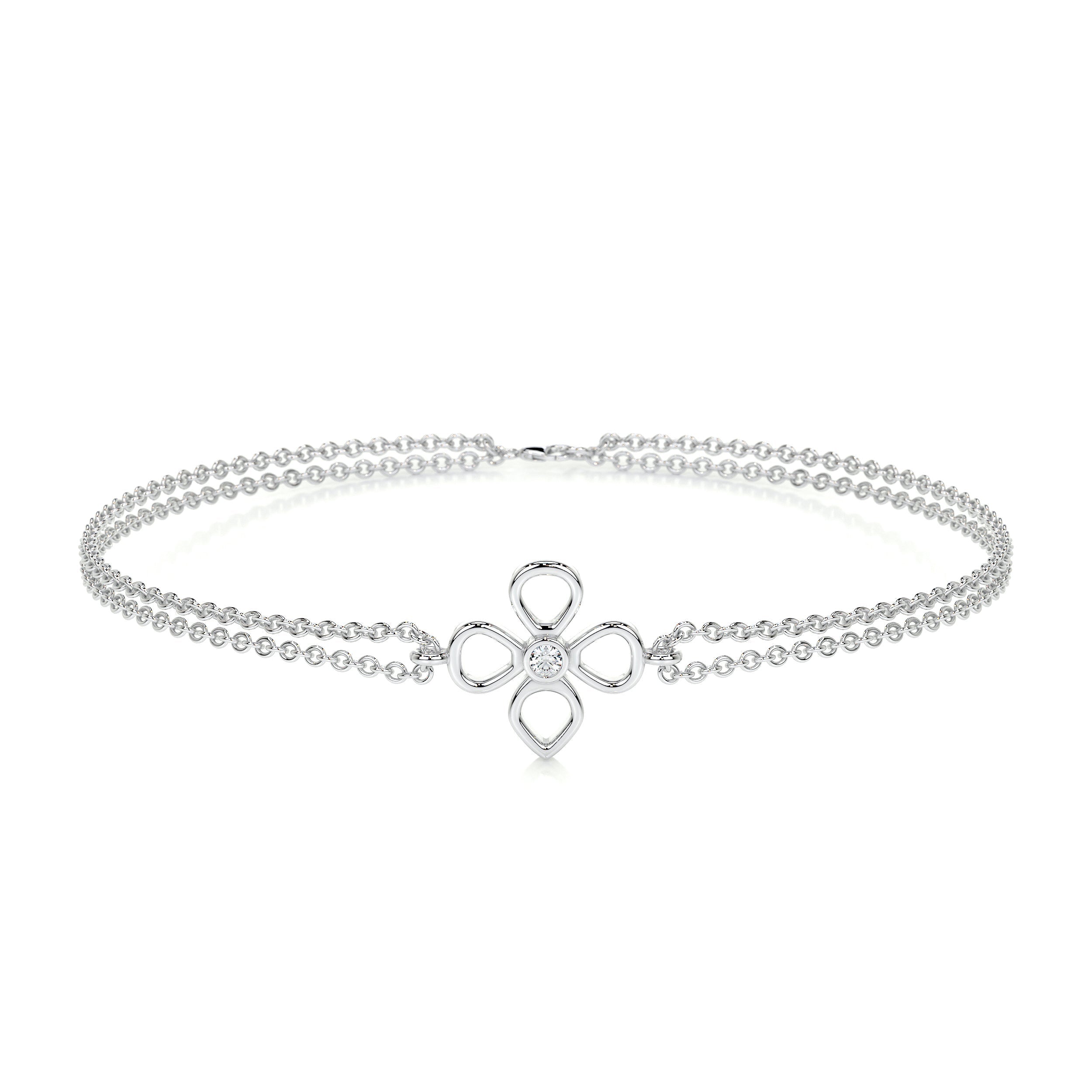 Dolores Lab Grown Diamonds Bracelet (0.02 Carat) -18K White Gold