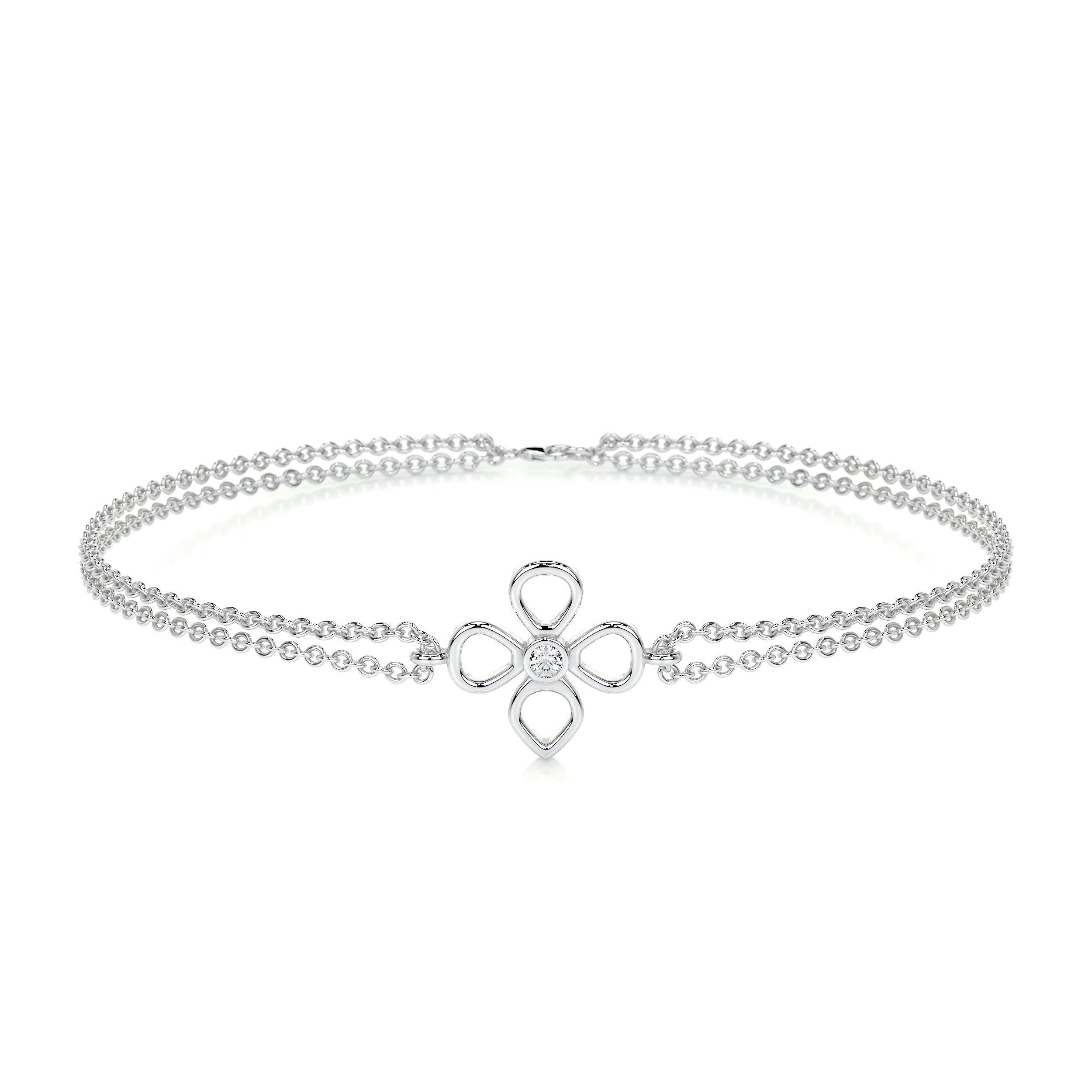 Dolores Diamonds Bracelet   (0.02 Carat) -14K White Gold