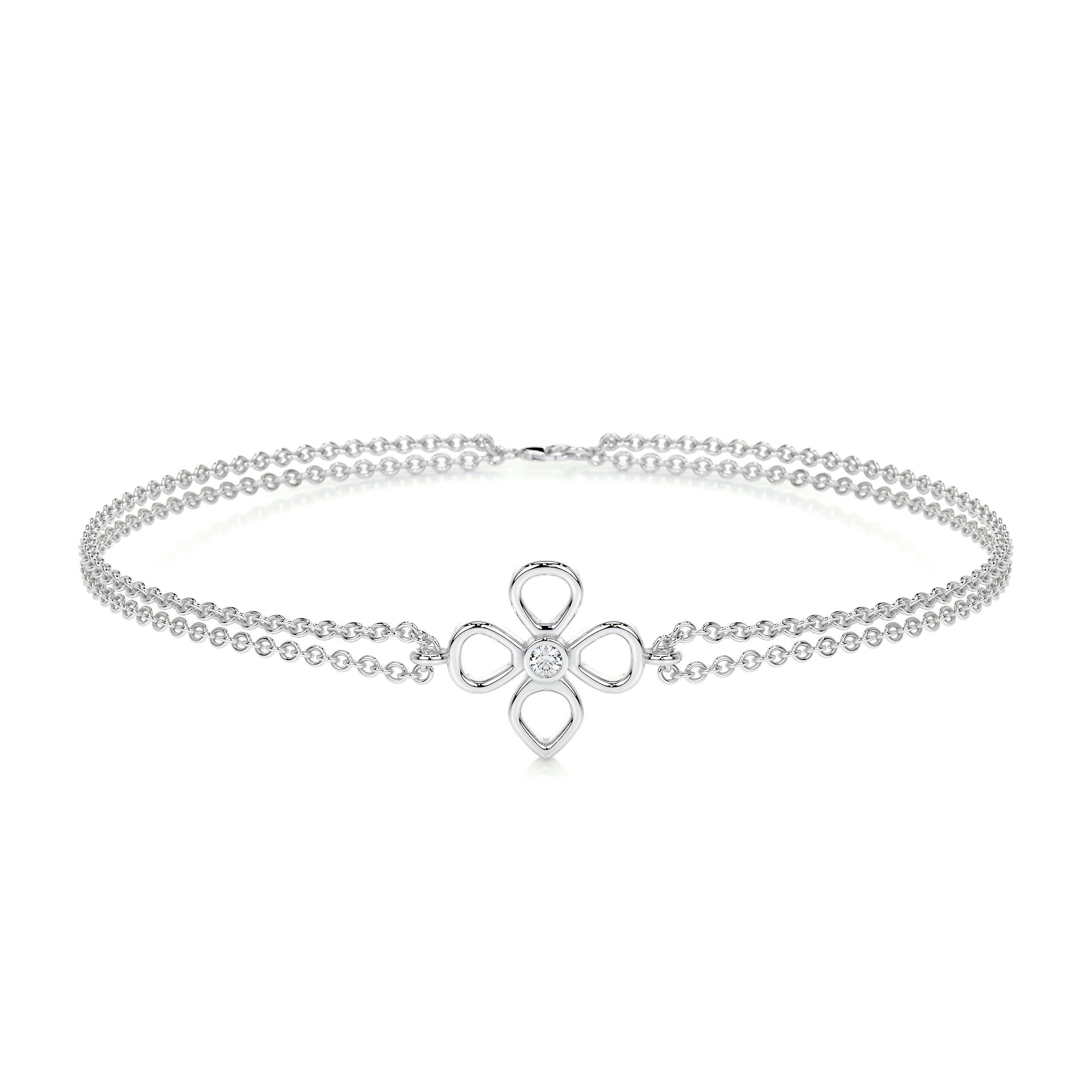 Dolores Diamonds Bracelet (0.02 Carat) -14K White Gold