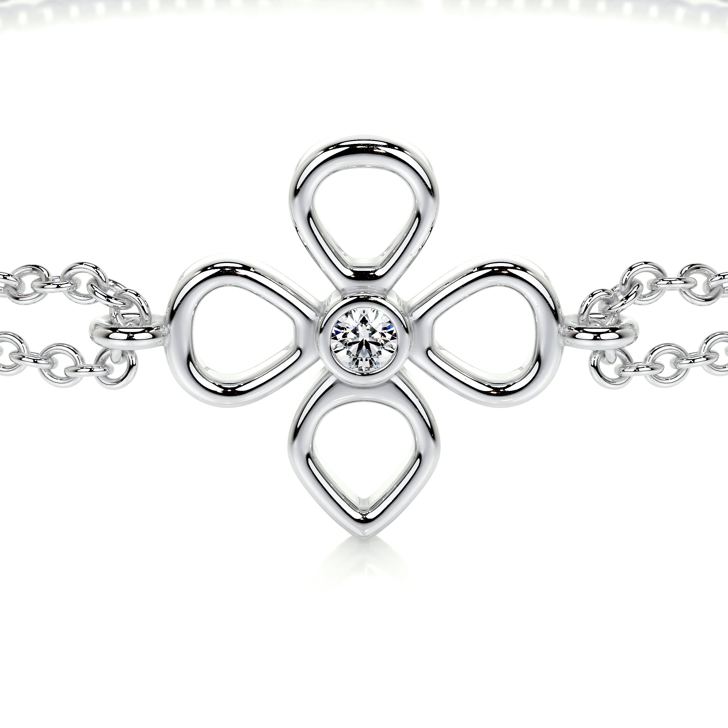 Dolores Lab Grown Diamonds Bracelet (0.02 Carat) -18K White Gold