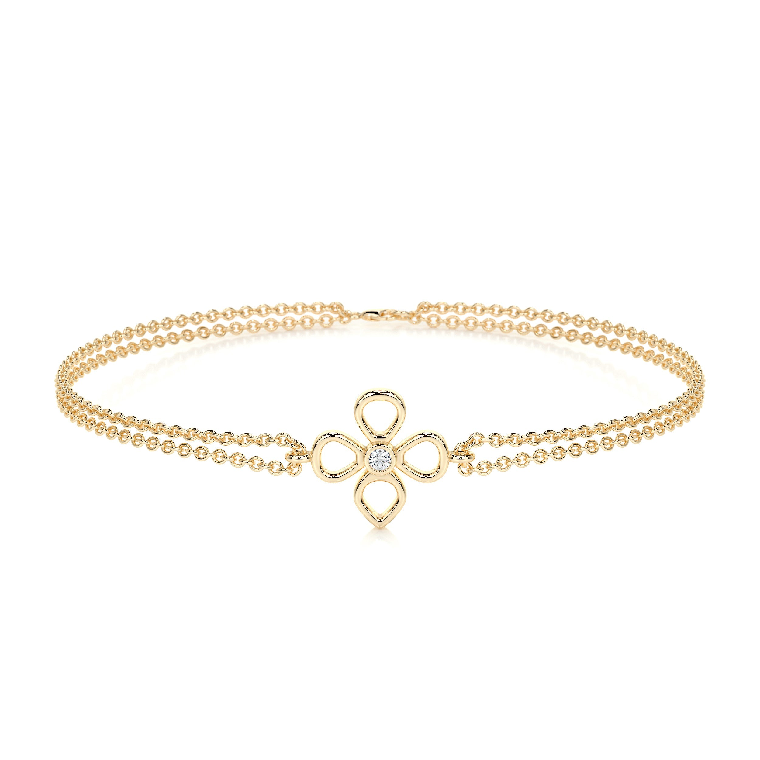 Dolores Lab Grown Diamonds Bracelet (0.02 Carat) -18K Yellow Gold
