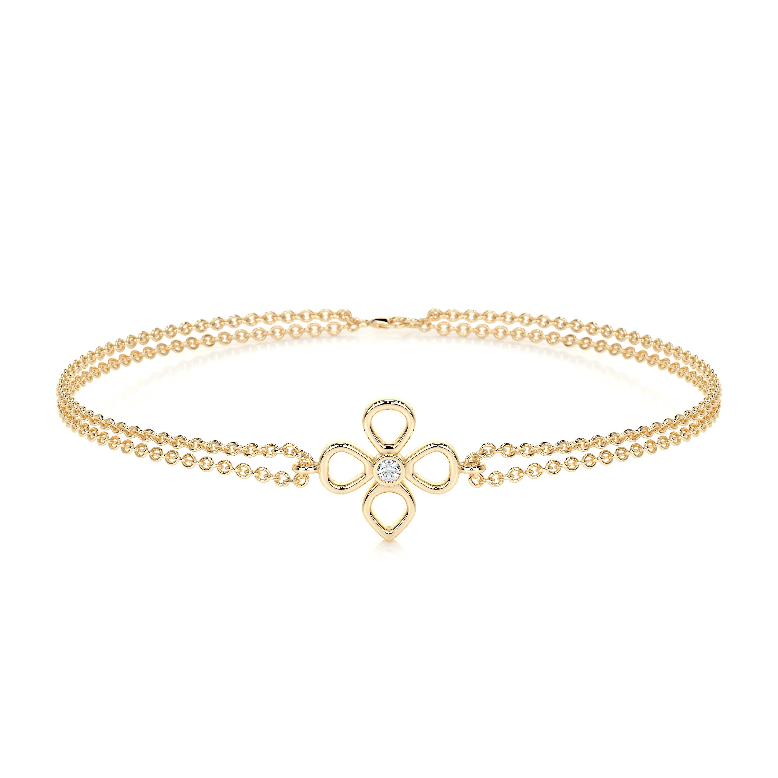 Dolores Diamonds Bracelet (0.02 Carat) -18K Yellow Gold