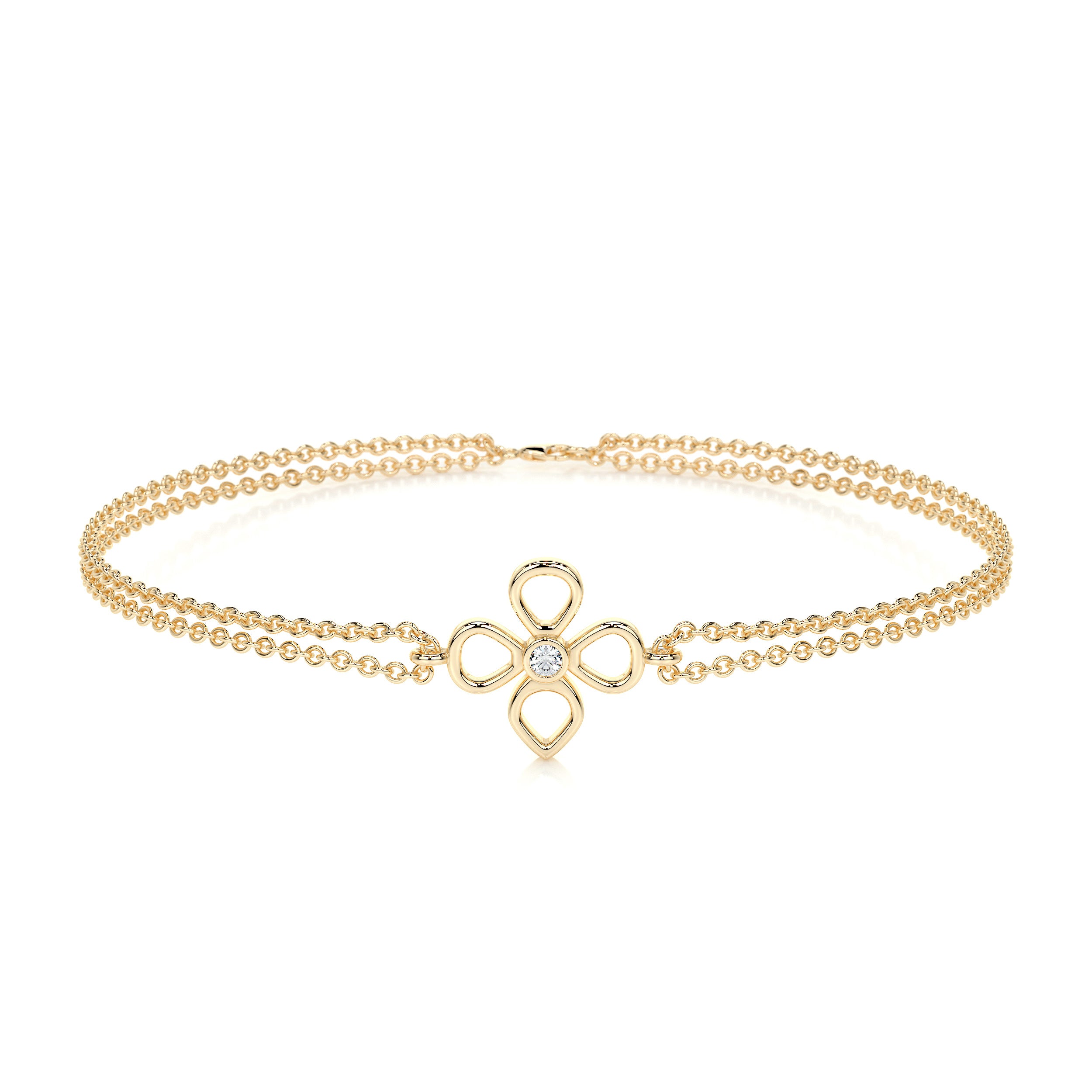 Dolores Diamonds Bracelet   (0.02 Carat) -18K Yellow Gold