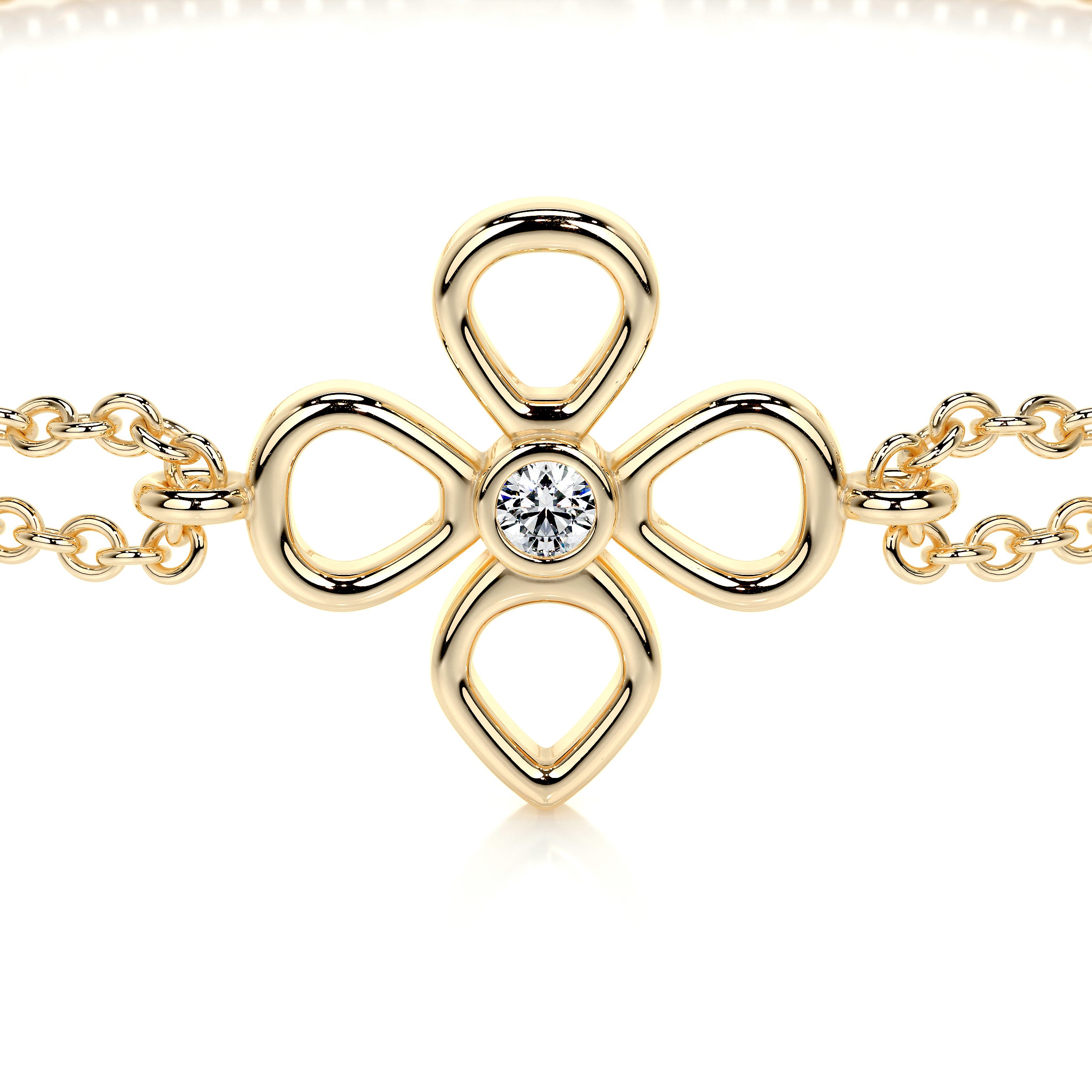 Dolores Lab Grown Diamonds Bracelet (0.02 Carat) -18K Yellow Gold