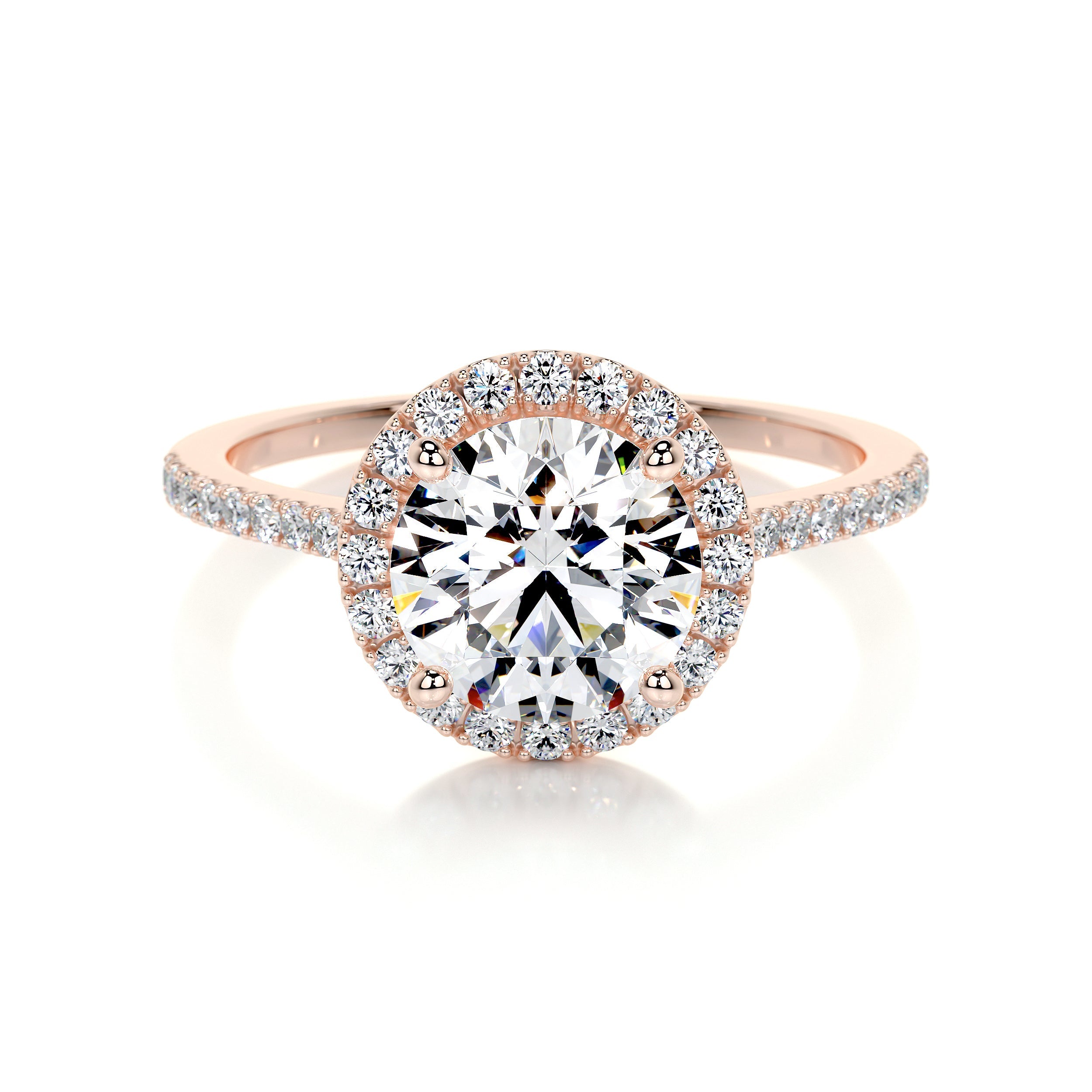 Layla Lab Grown Diamond Ring (2.50 Carat) -14K Rose Gold