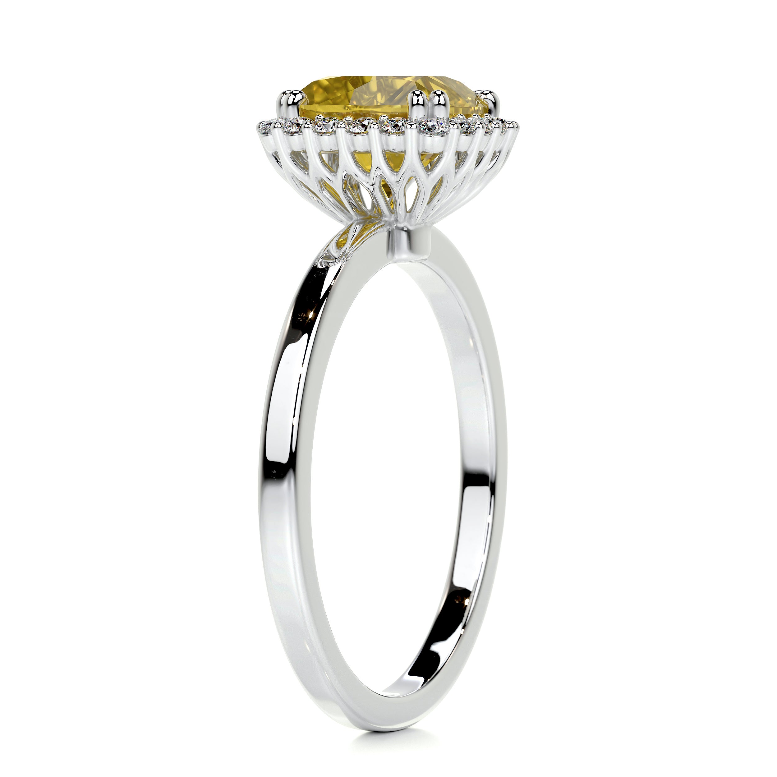 Emery Fantasy Diamond Engagement Ring - 18K White Gold