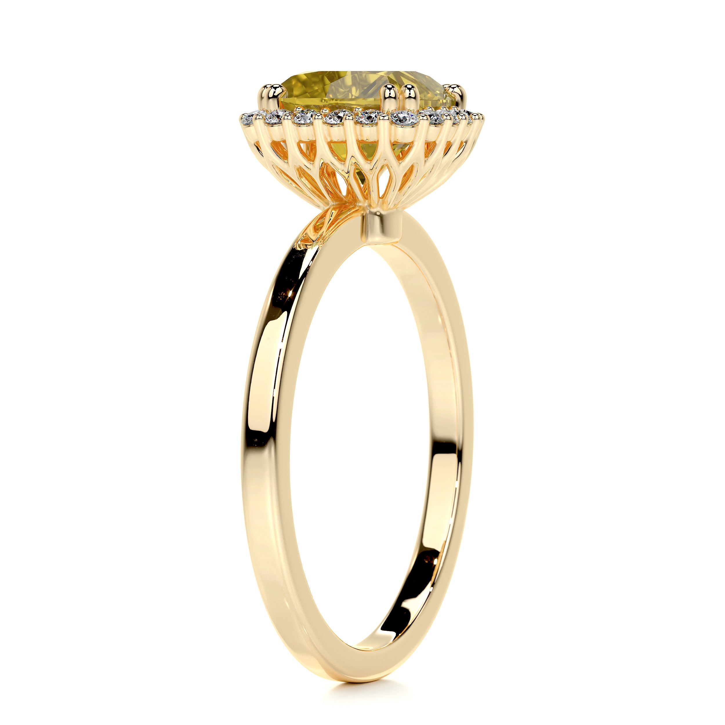 Emery Fantasy Diamond Engagement Ring - 18K Yellow Gold