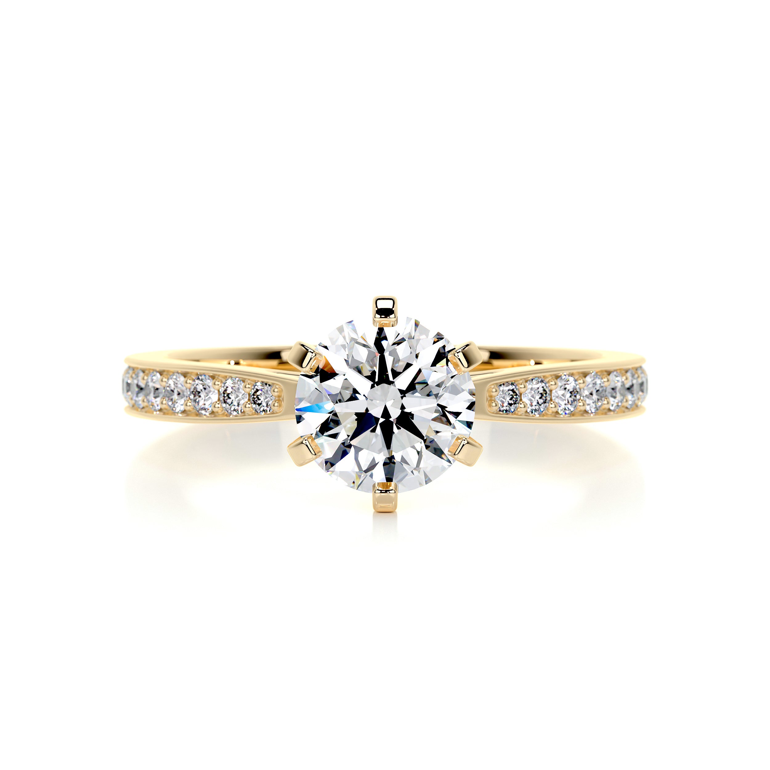 Talia Diamond Engagement Ring - 18K Yellow Gold