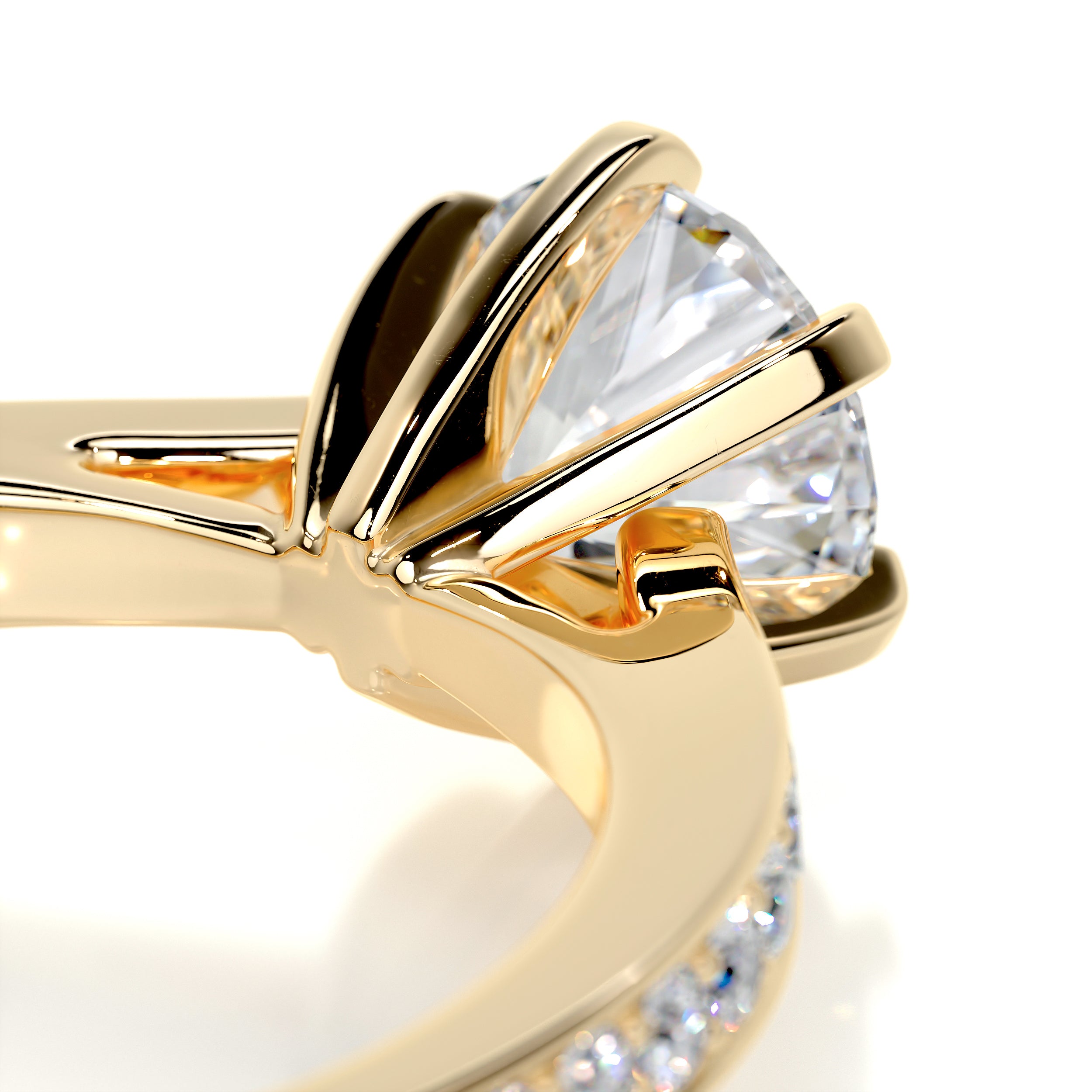 Talia Diamond Engagement Ring - 18K Yellow Gold