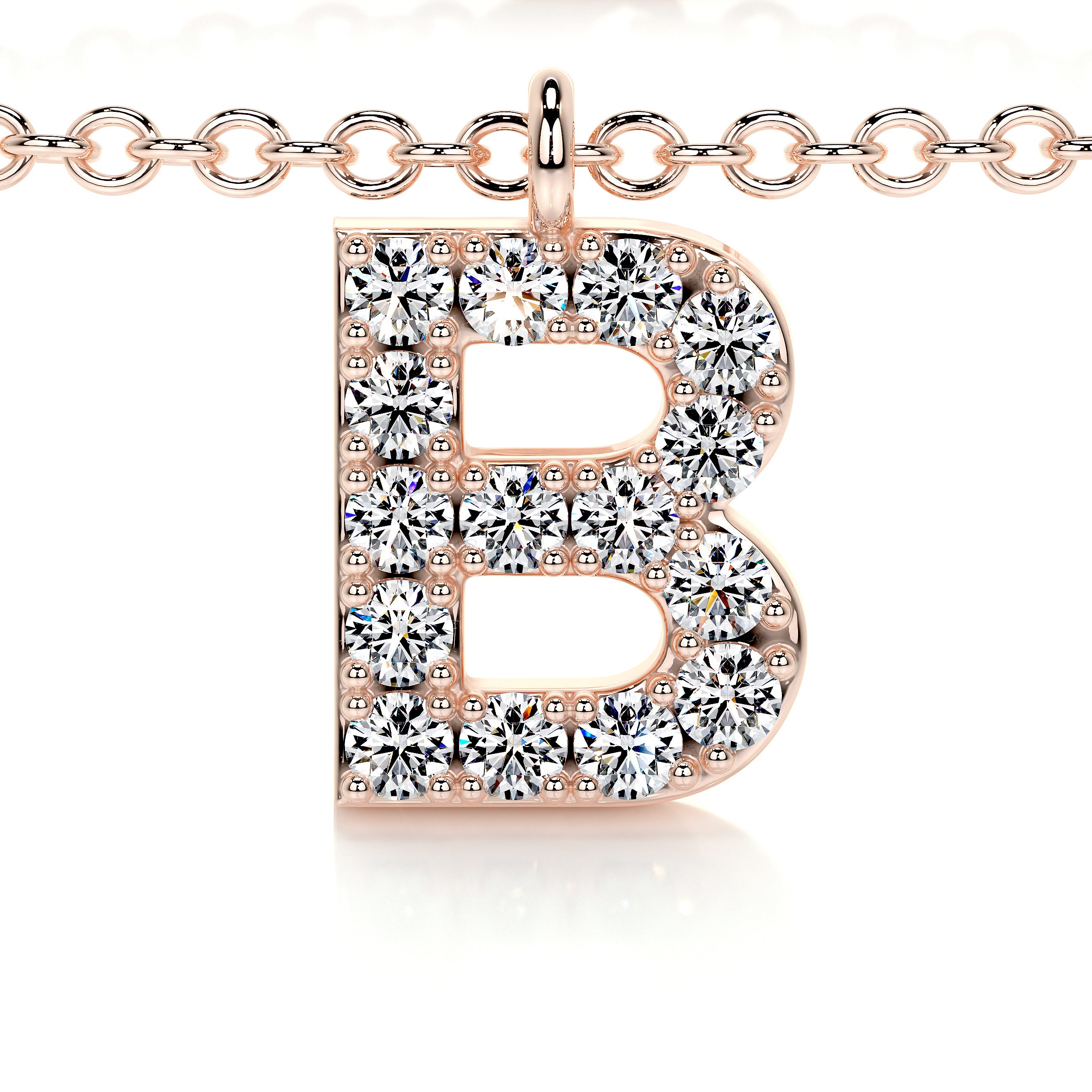 Barbara Letter Lab Grown Diamonds Bracelet (0.15 Carat) -14K Rose Gold