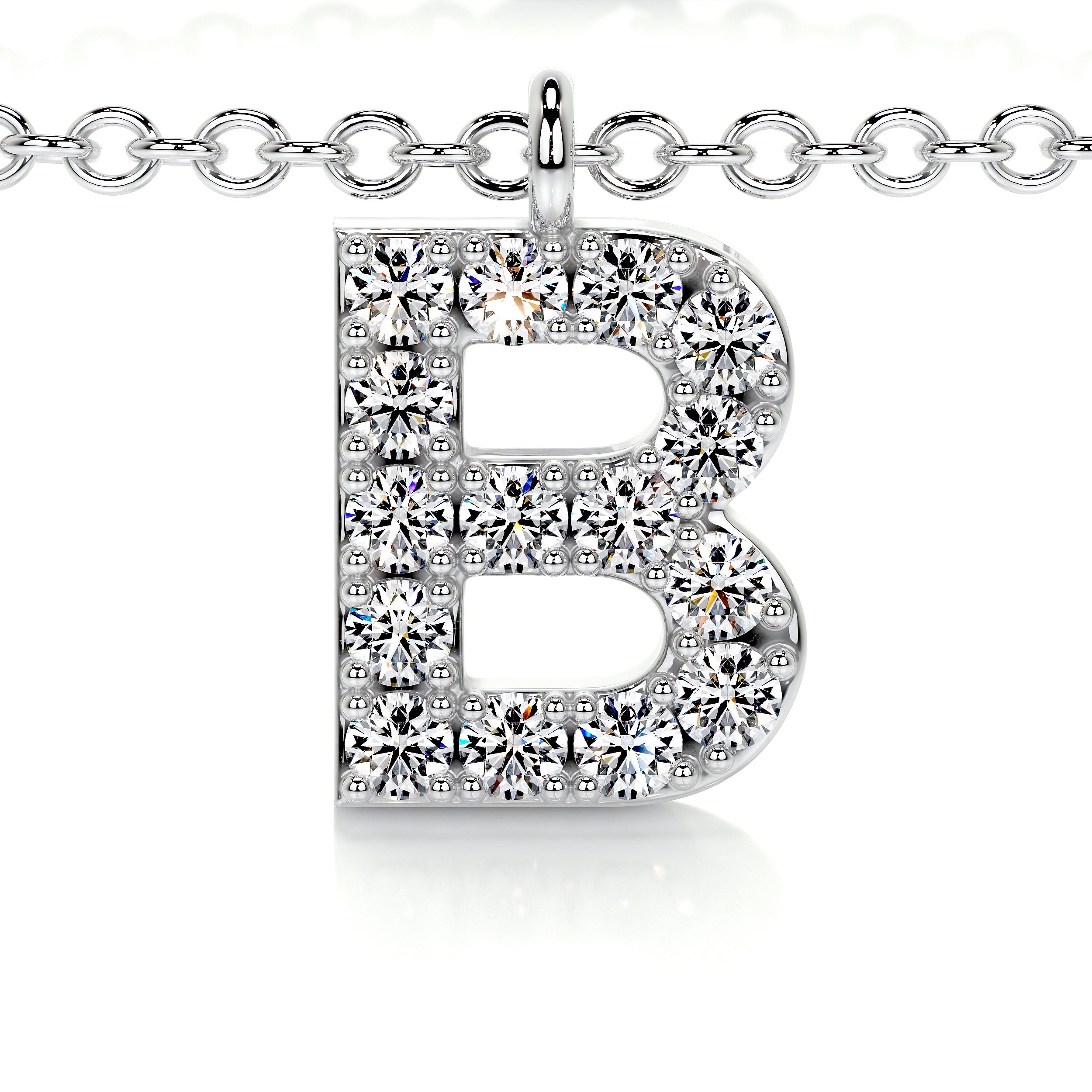 Barbara Letter Lab Grown Diamonds Bracelet (0.15 Carat) -14K White Gold