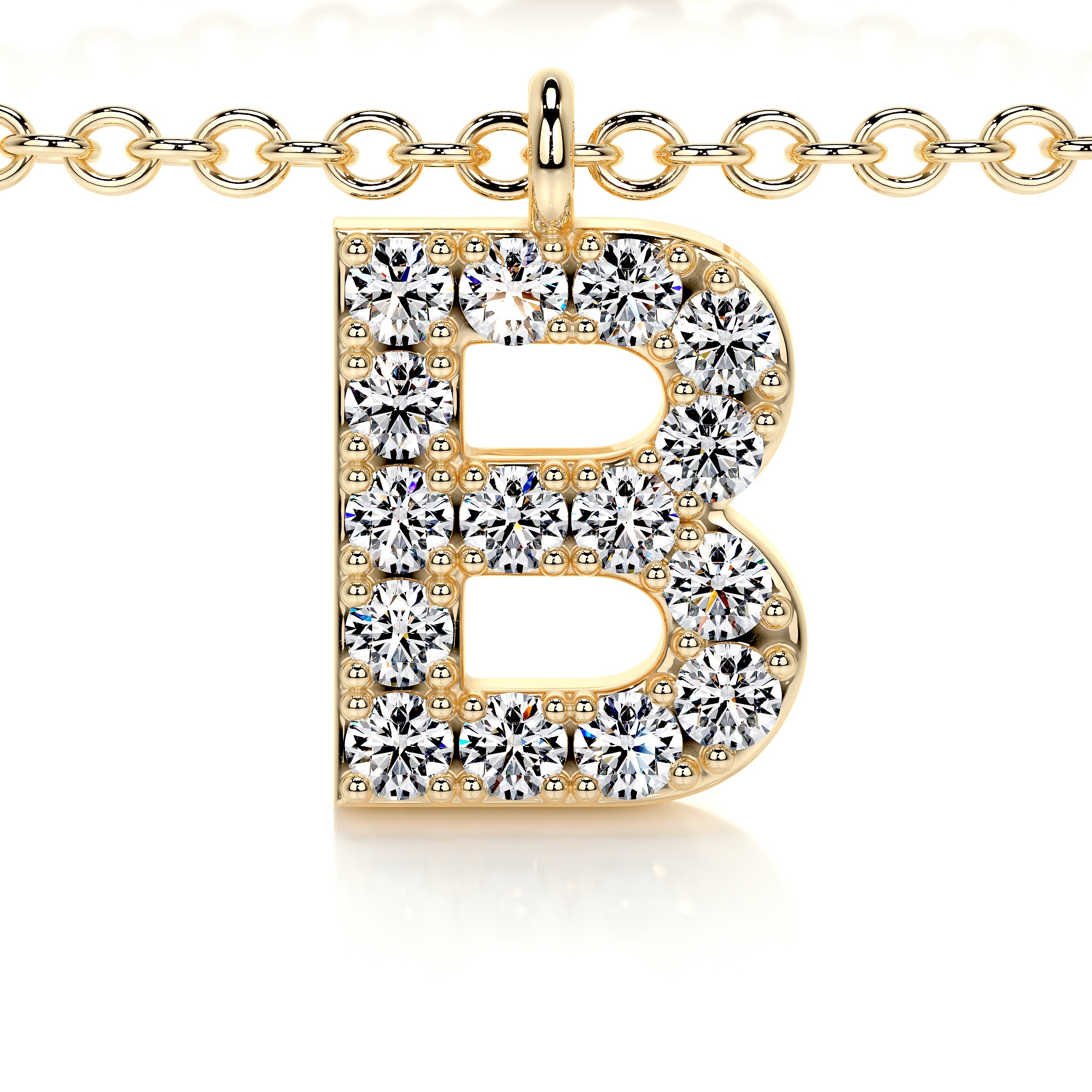 Barbara Letter Lab Grown Diamonds Bracelet (0.15 Carat) -18K Yellow Gold