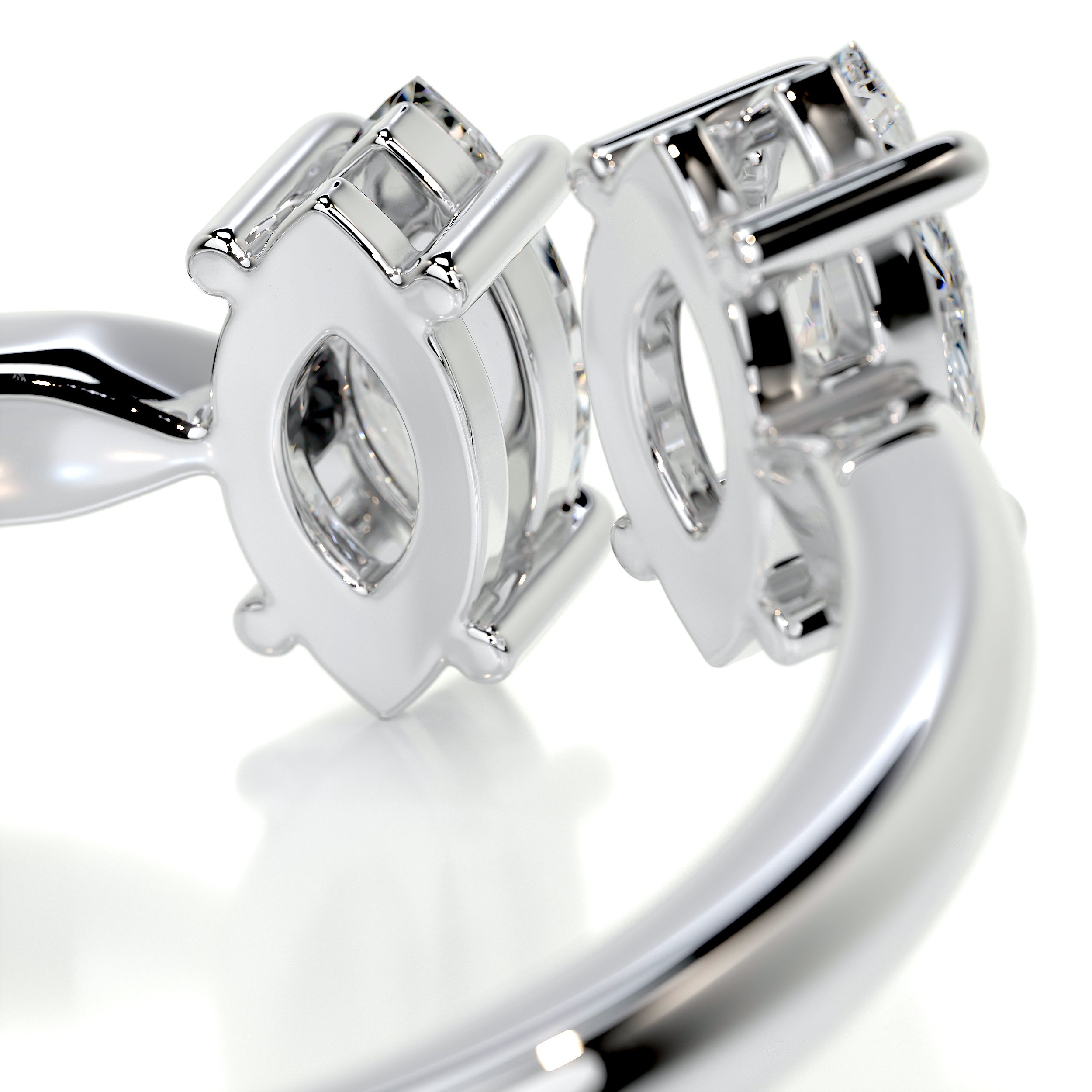 Celine Fashion Ring (0.36 Carat) -14K White Gold