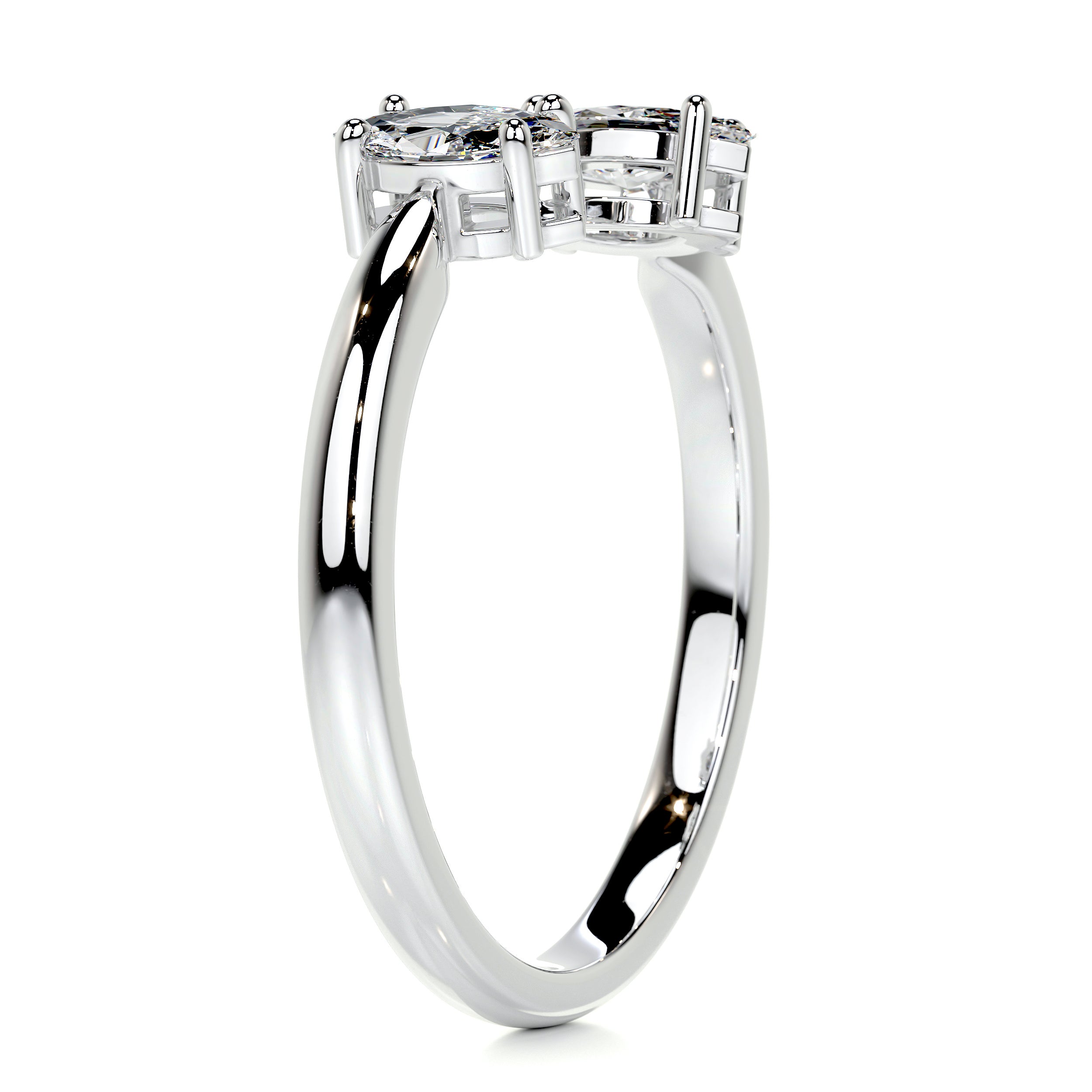 Celine Fashion Ring   (0.36 Carat) -14K White Gold
