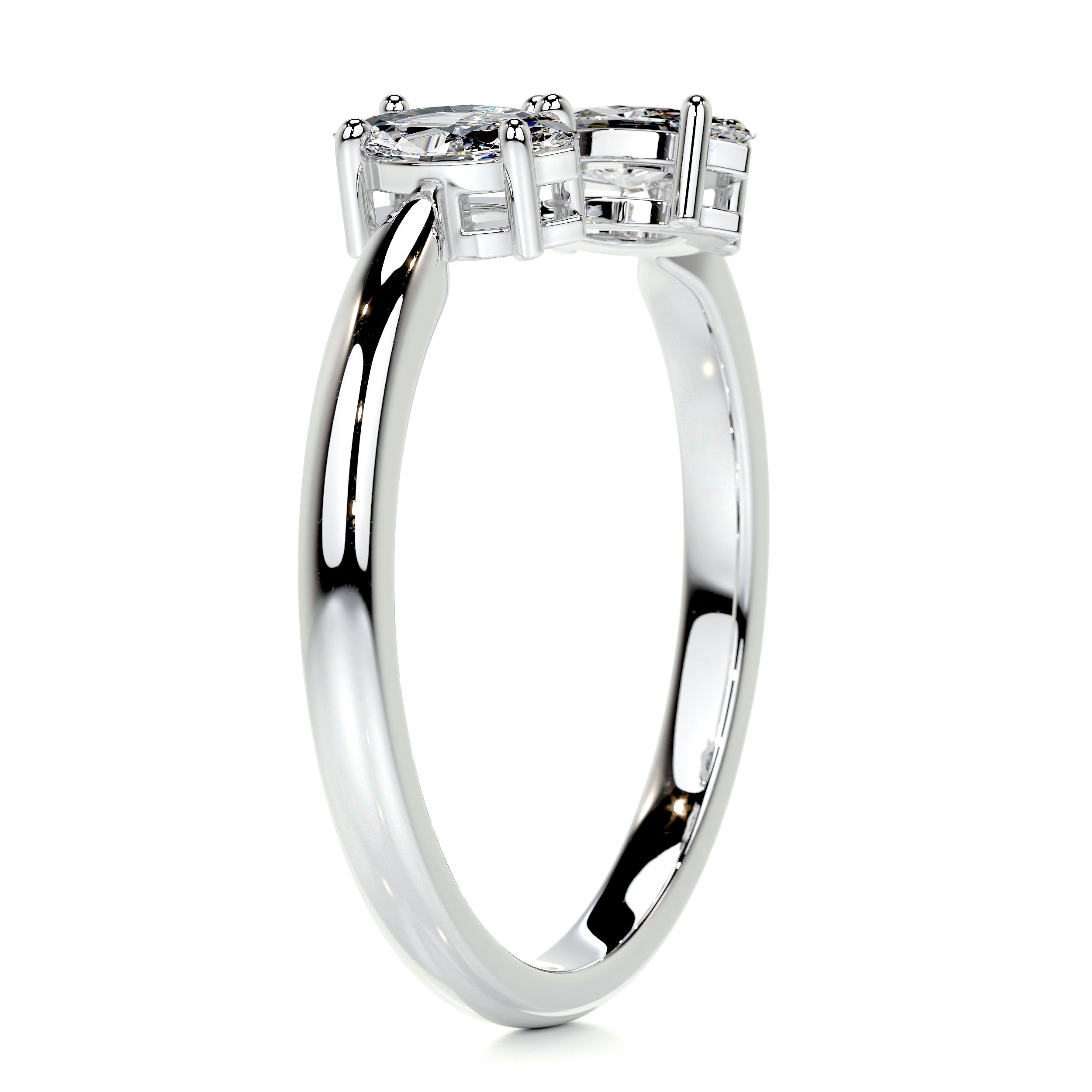Celine Fashion Ring (0.36 Carat) -14K White Gold