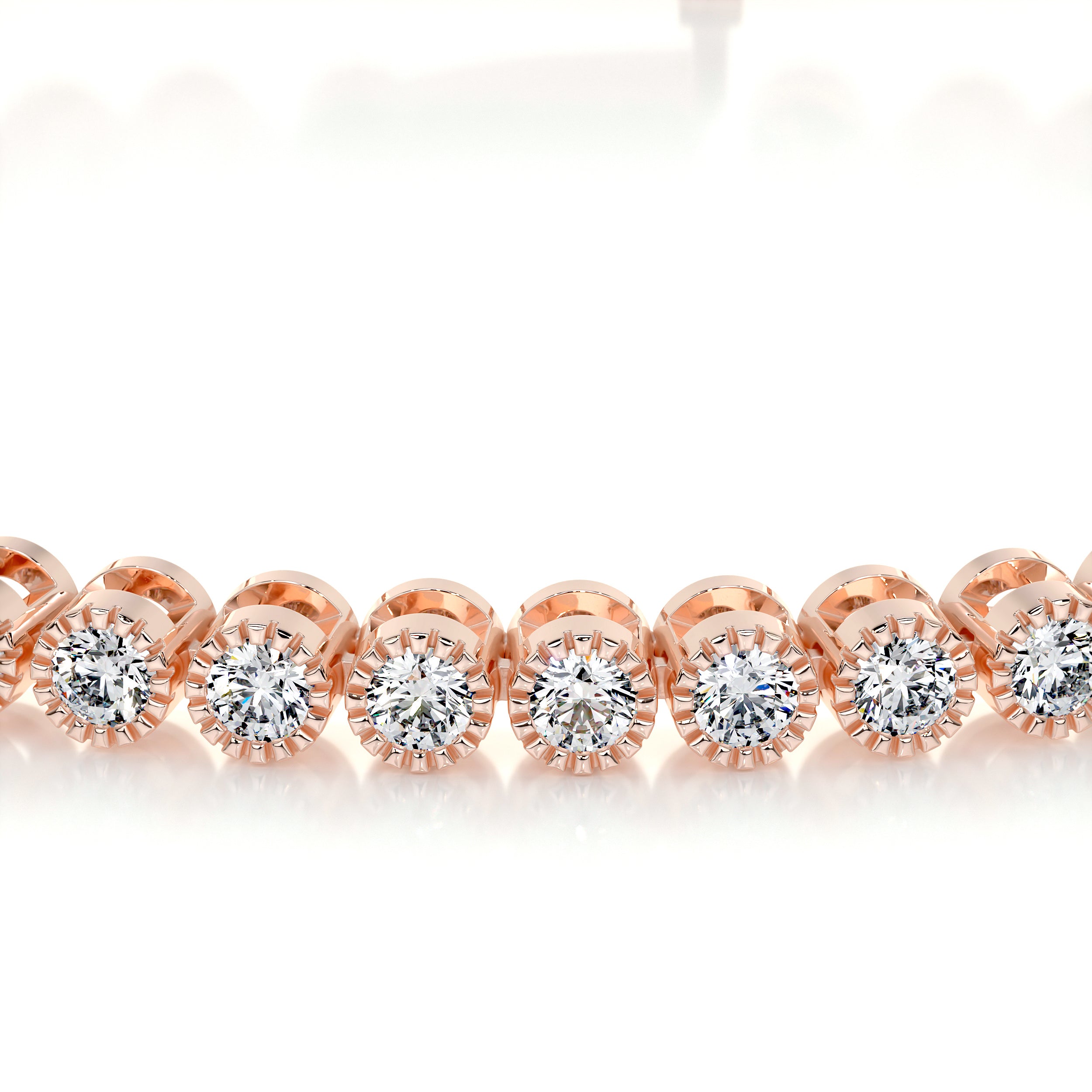 Laura Diamond Lab Grown Tennis Bracelet (1.50 Carat) -14K Rose Gold