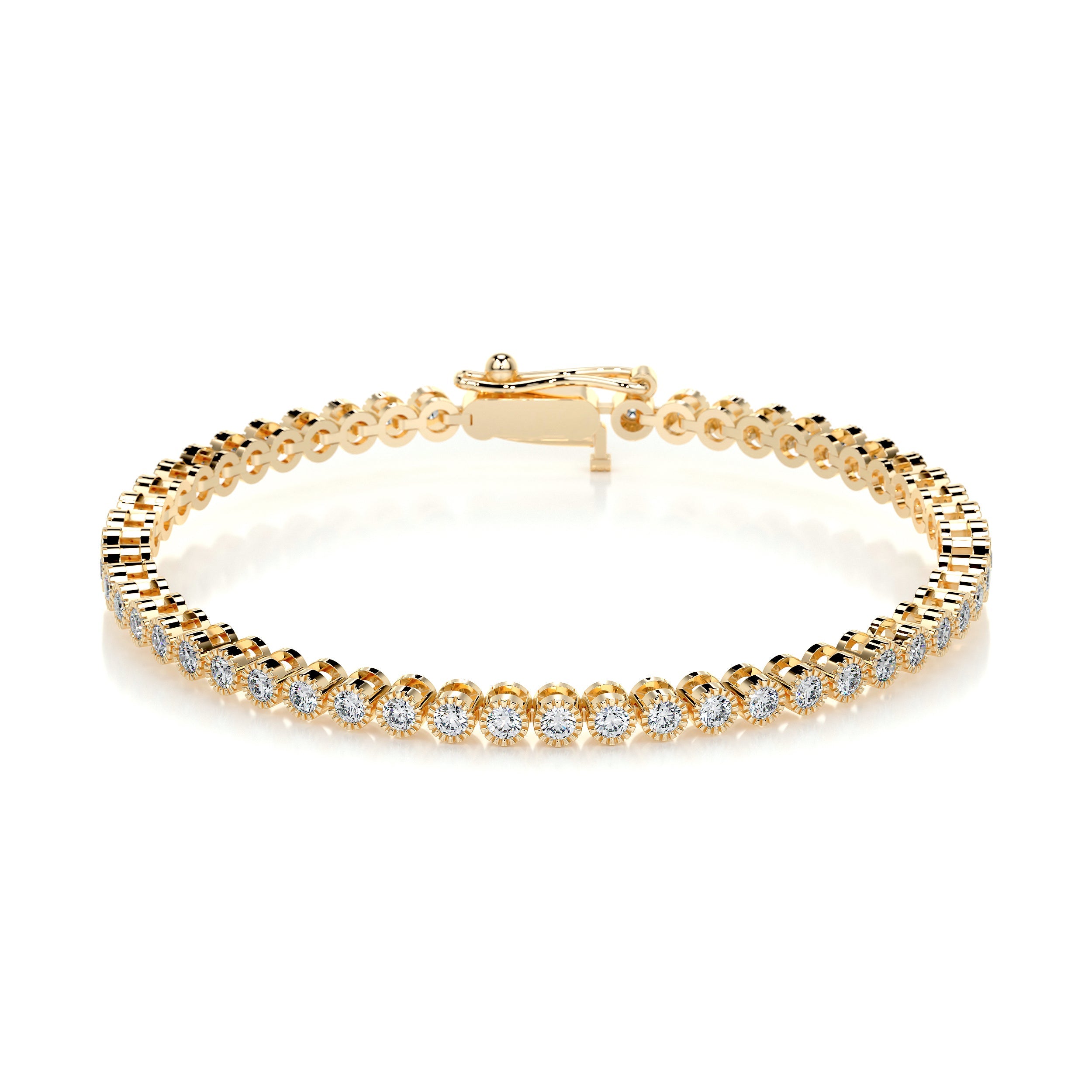 Laura Diamond Lab Grown Tennis Bracelet (1.50 Carat) -18K Yellow Gold