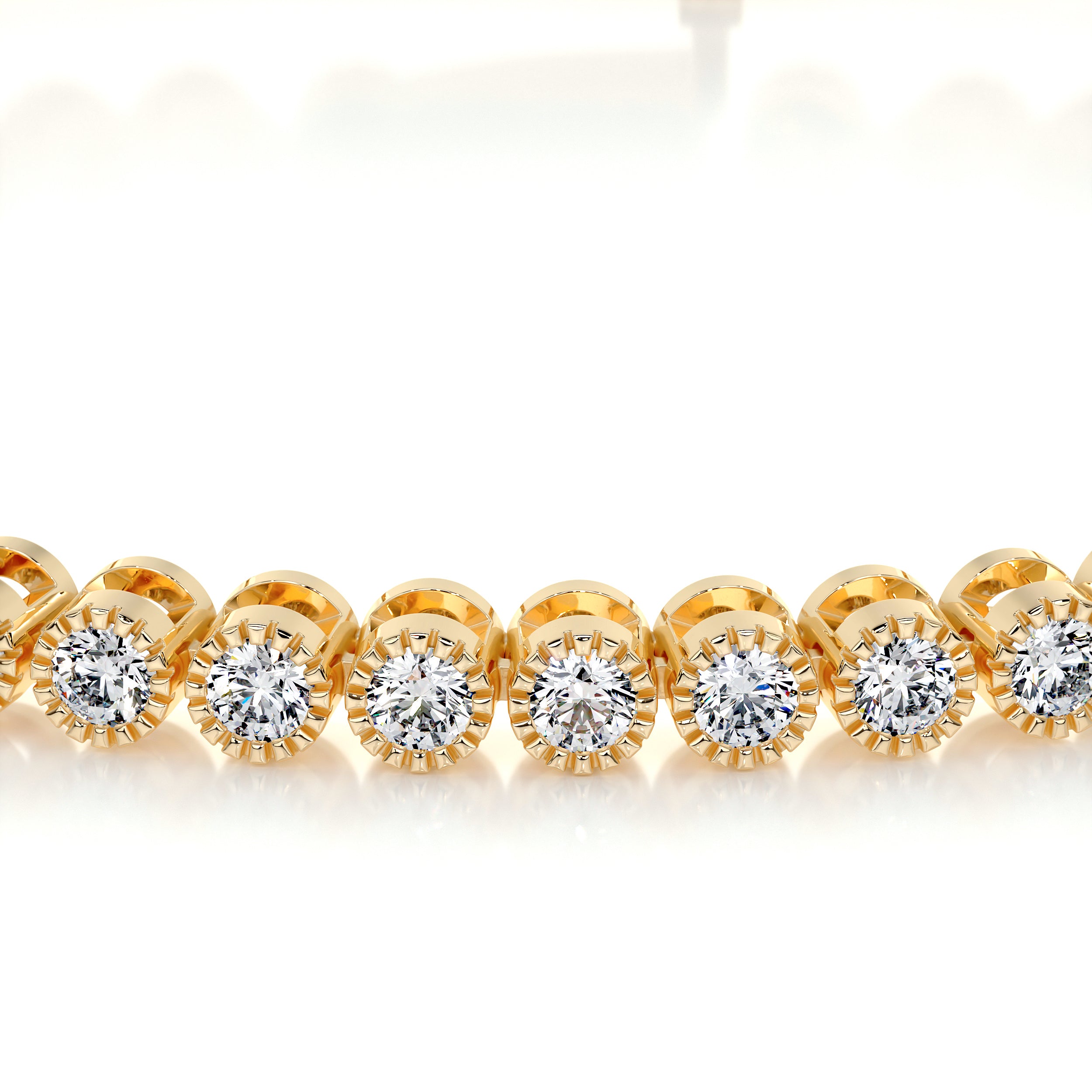 Laura Diamond Lab Grown Tennis Bracelet (1.50 Carat) -18K Yellow Gold