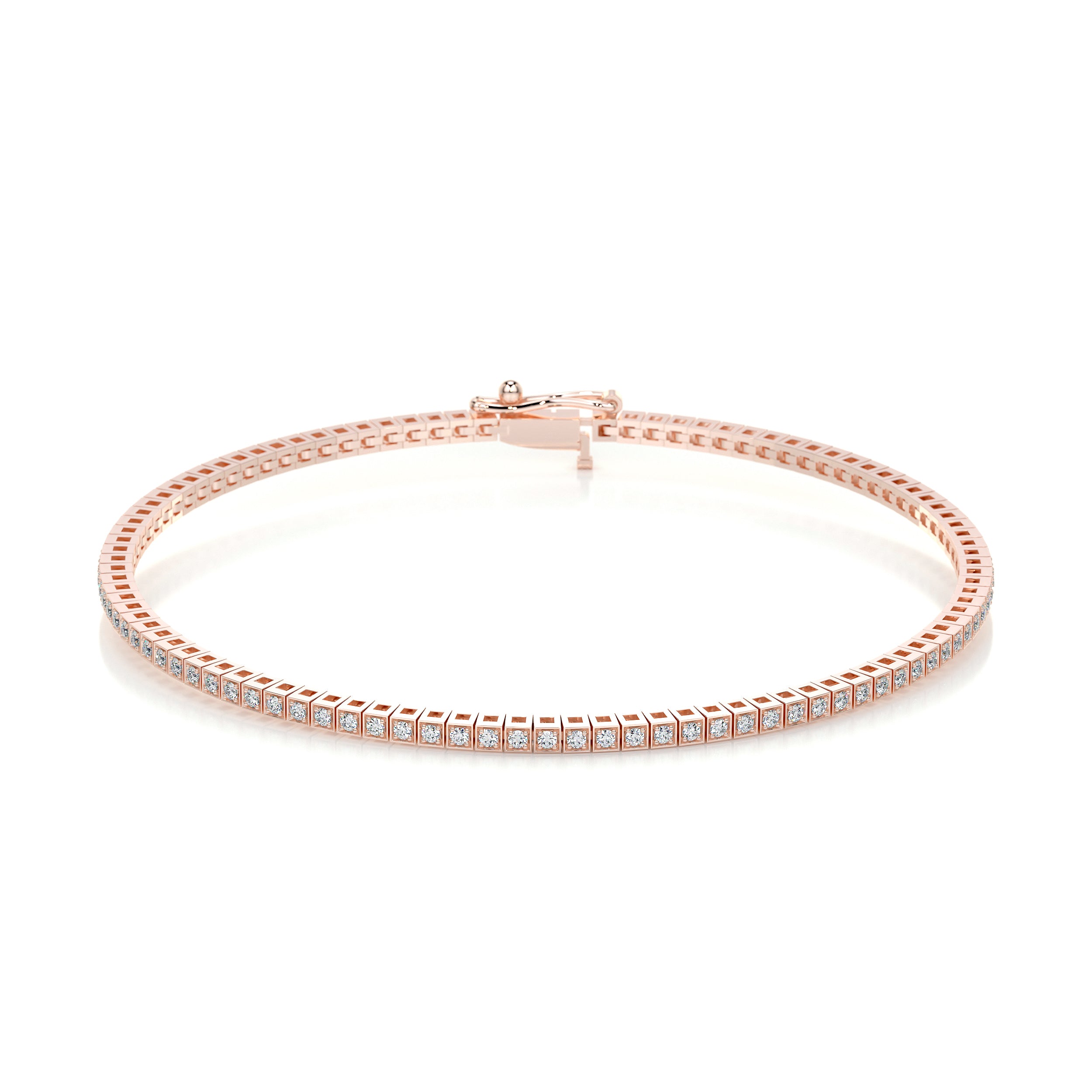 Lee Diamond Tennis Bracelet (1.00 Carat) -14K Rose Gold