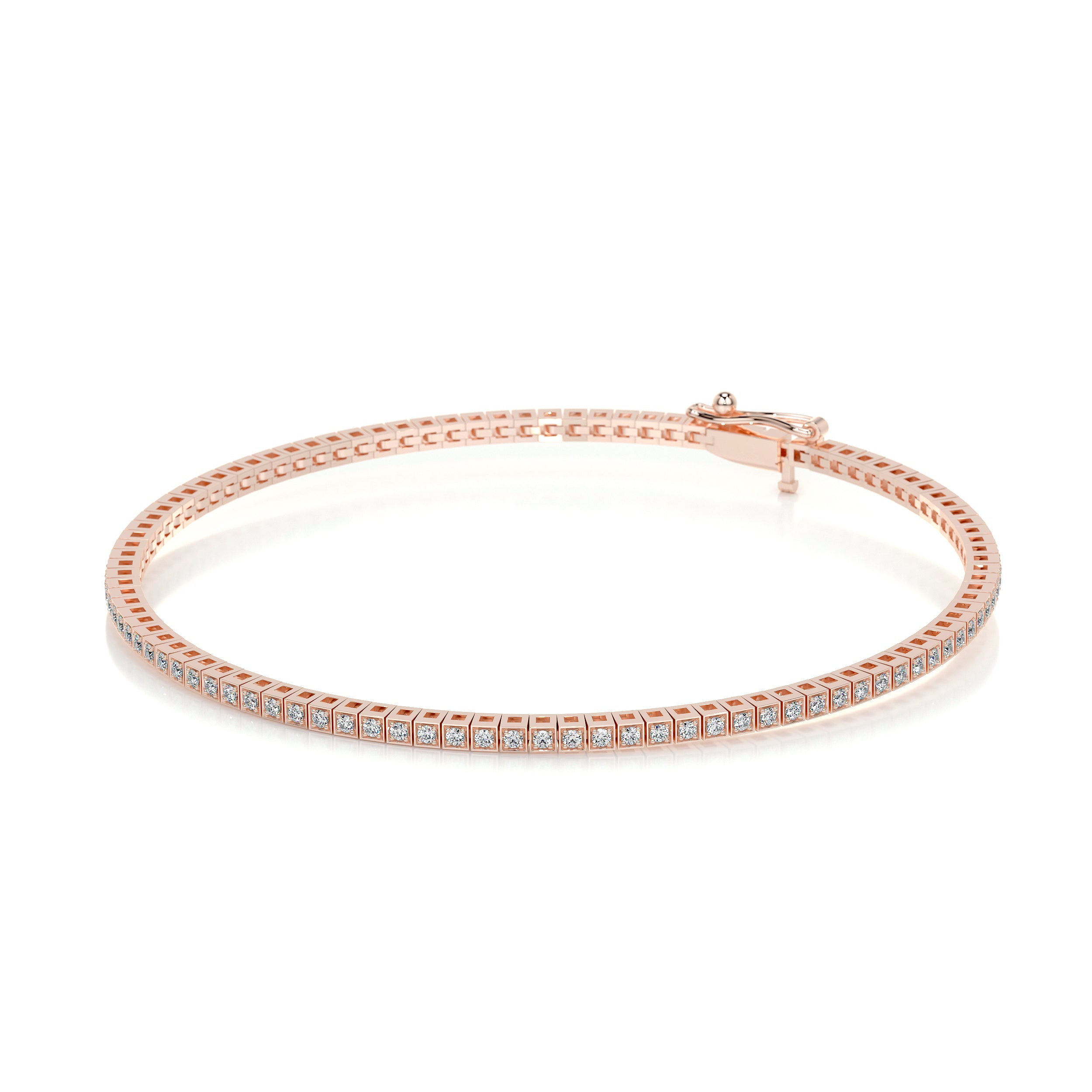 Lee Diamond Tennis Bracelet (1.00 Carat) -14K Rose Gold