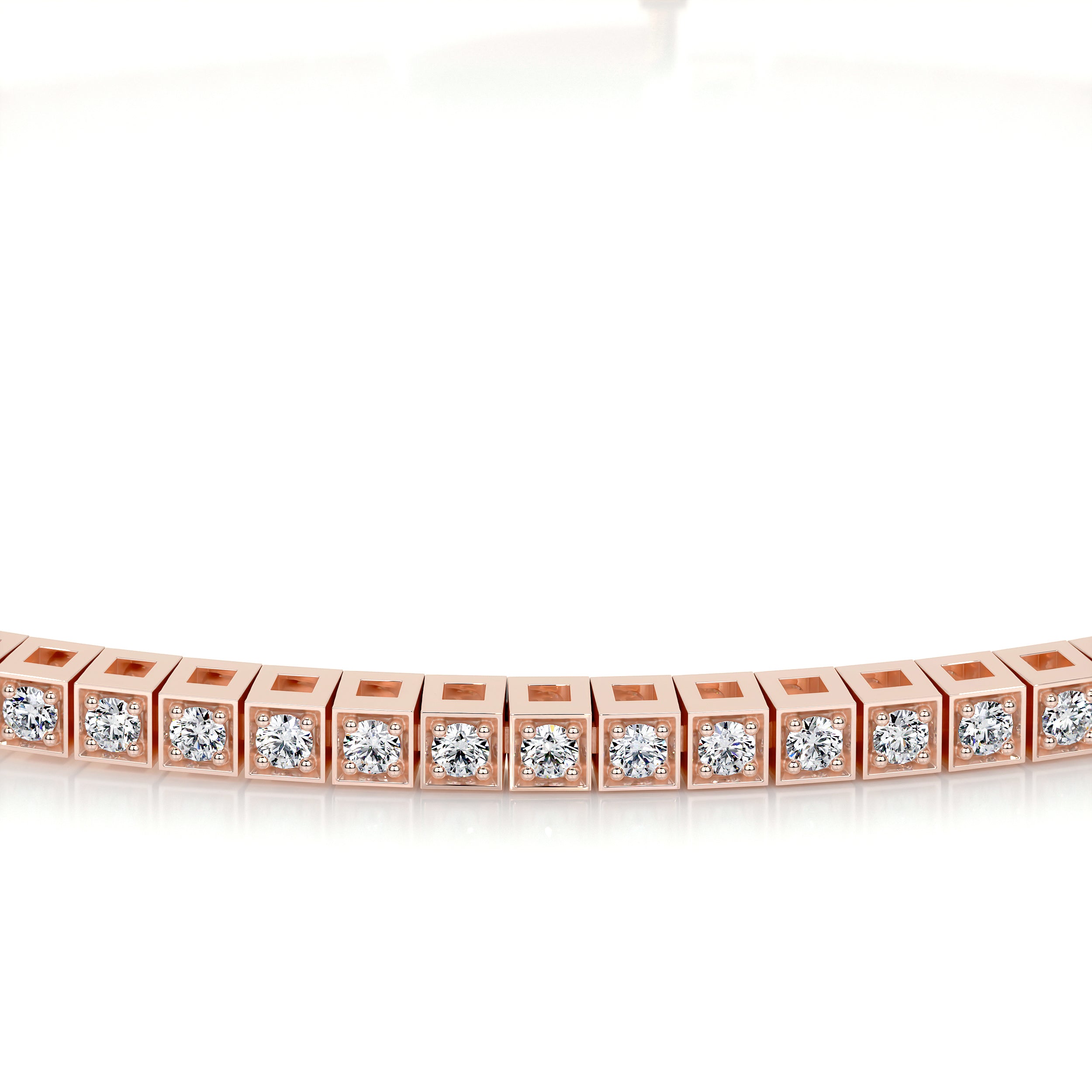 Lee Diamond Lab Grown Tennis Bracelet (1.00 Carat) -14K Rose Gold