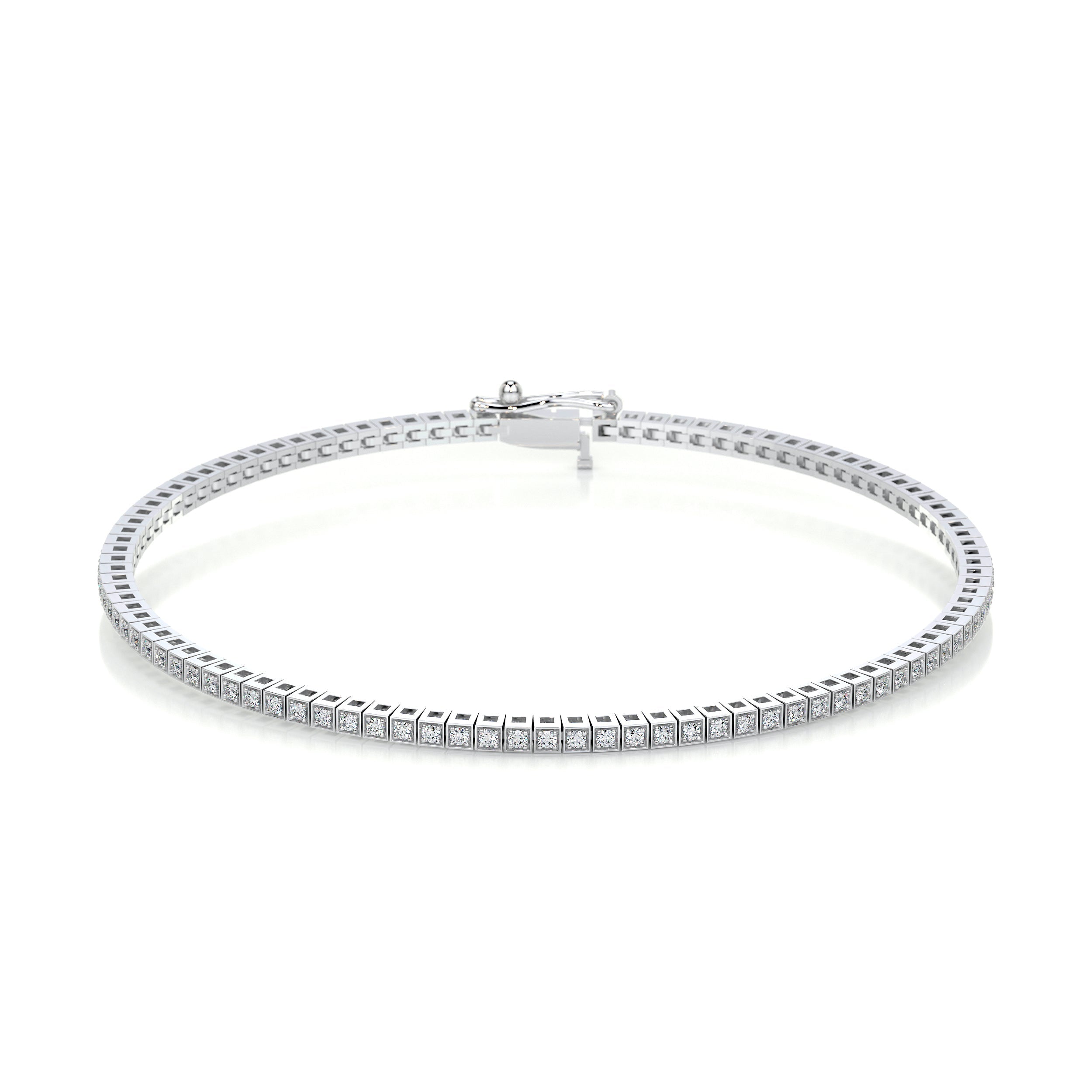 Lee Diamond Lab Grown Tennis Bracelet (1.00 Carat) -18K White Gold