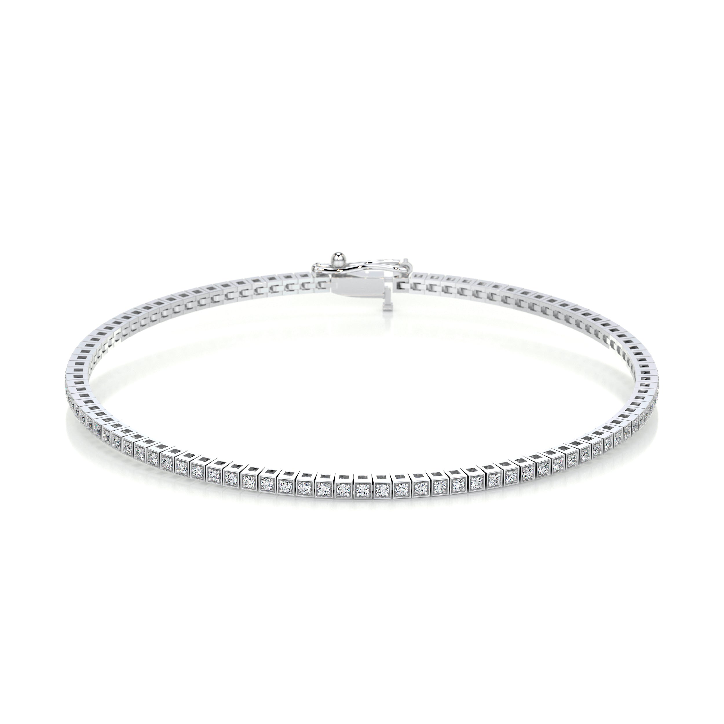 Lee Diamond Tennis Bracelet (1.00 Carat) -18K White Gold